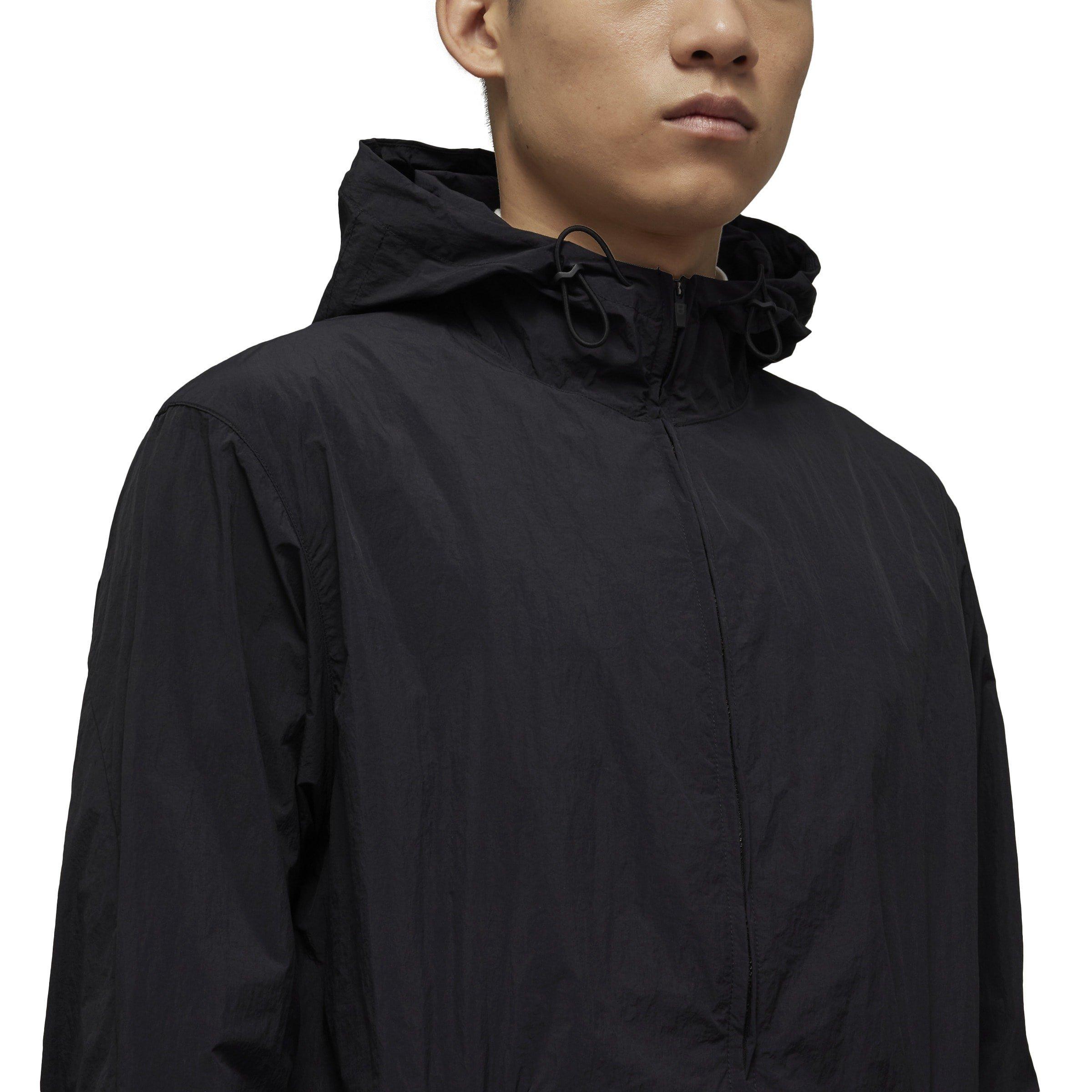 Black - adidas Originals - Men's Y Classic Light Shell Hooded Long Sleeve Windbreaker - 7