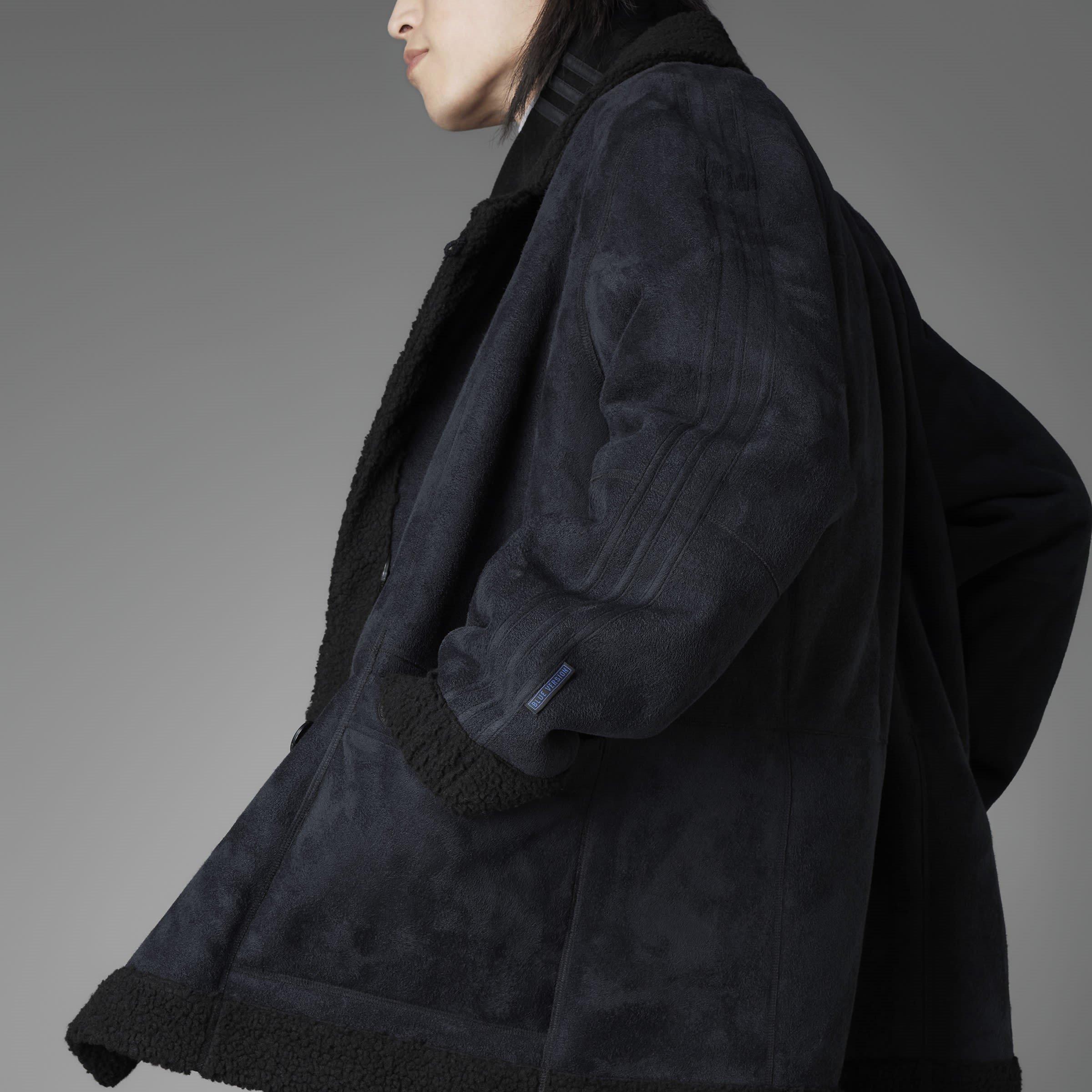 Black - adidas Originals - Men's Sherpa Textured Bomber Shearling Jacket - 16