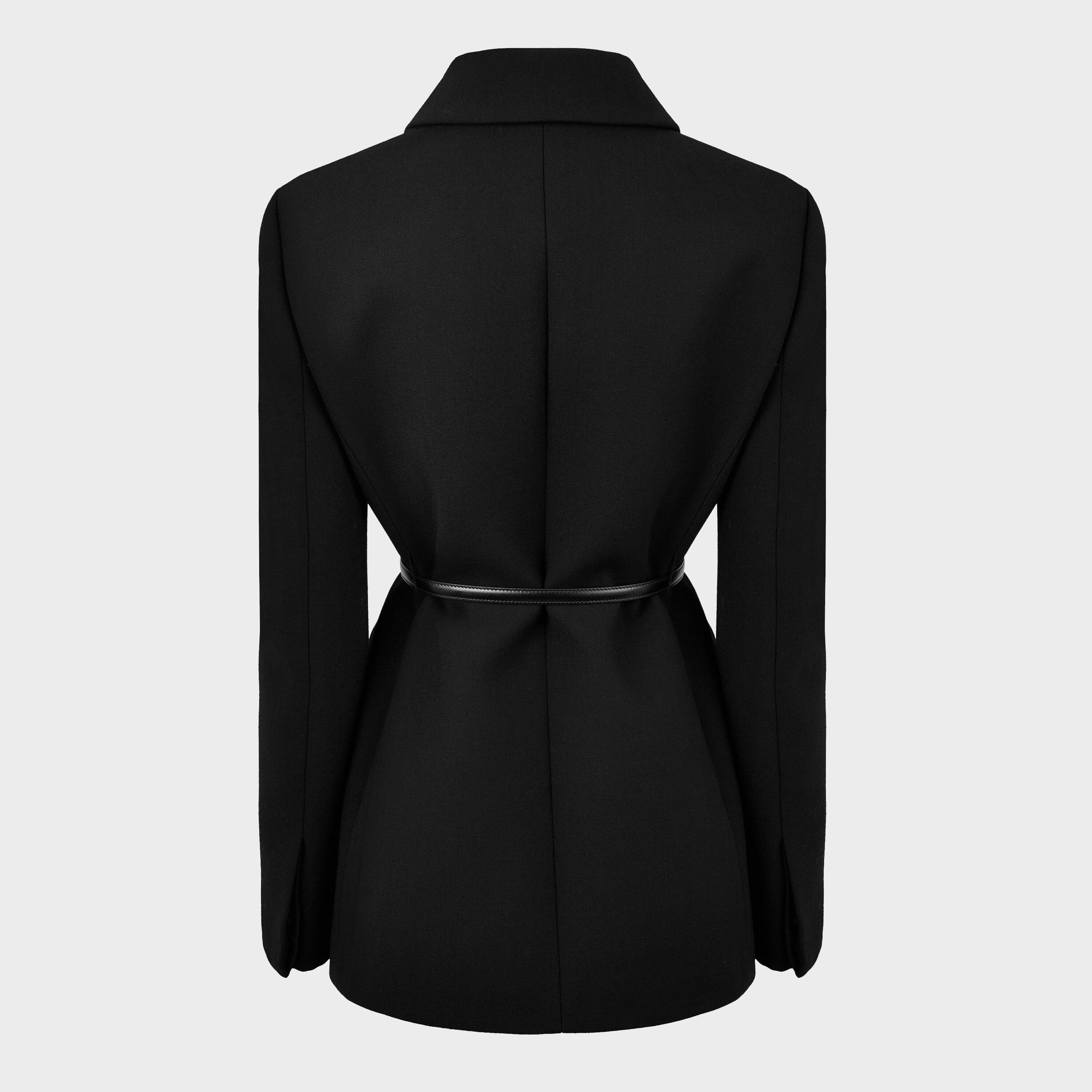 Black - Gucci - Women's  Wool Long Sleeve Blazer - 2