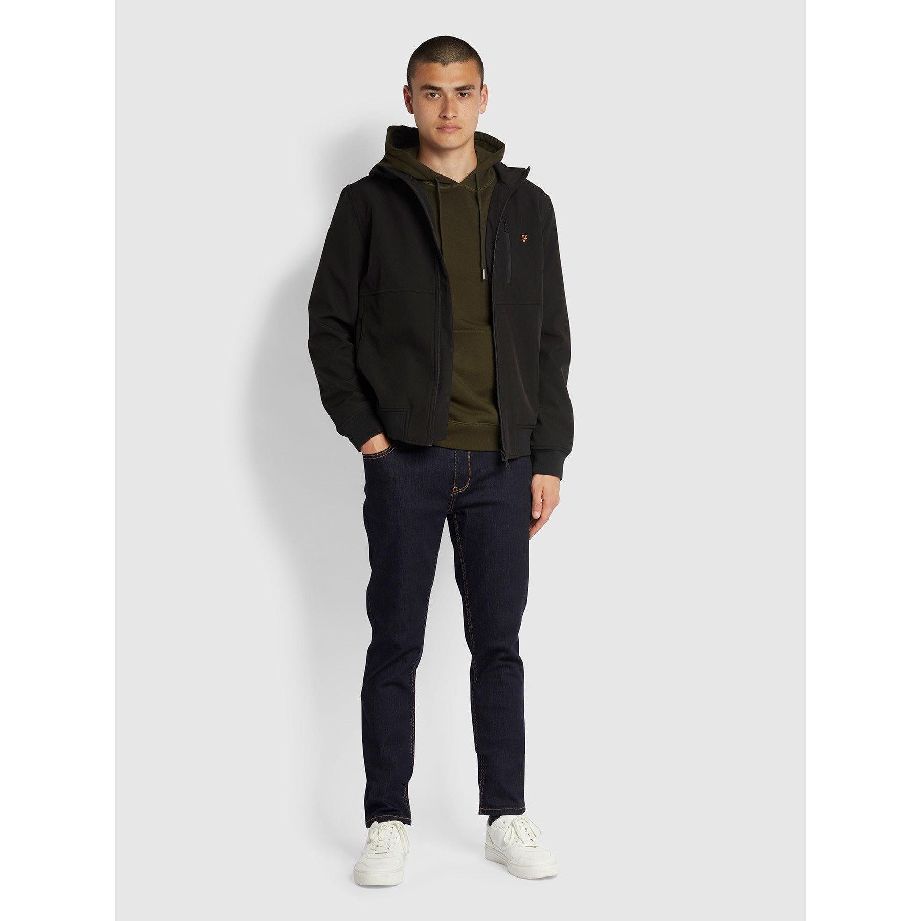 Farah Men's Water-Resistant Wind Resistant Hooded Softshell Jacket