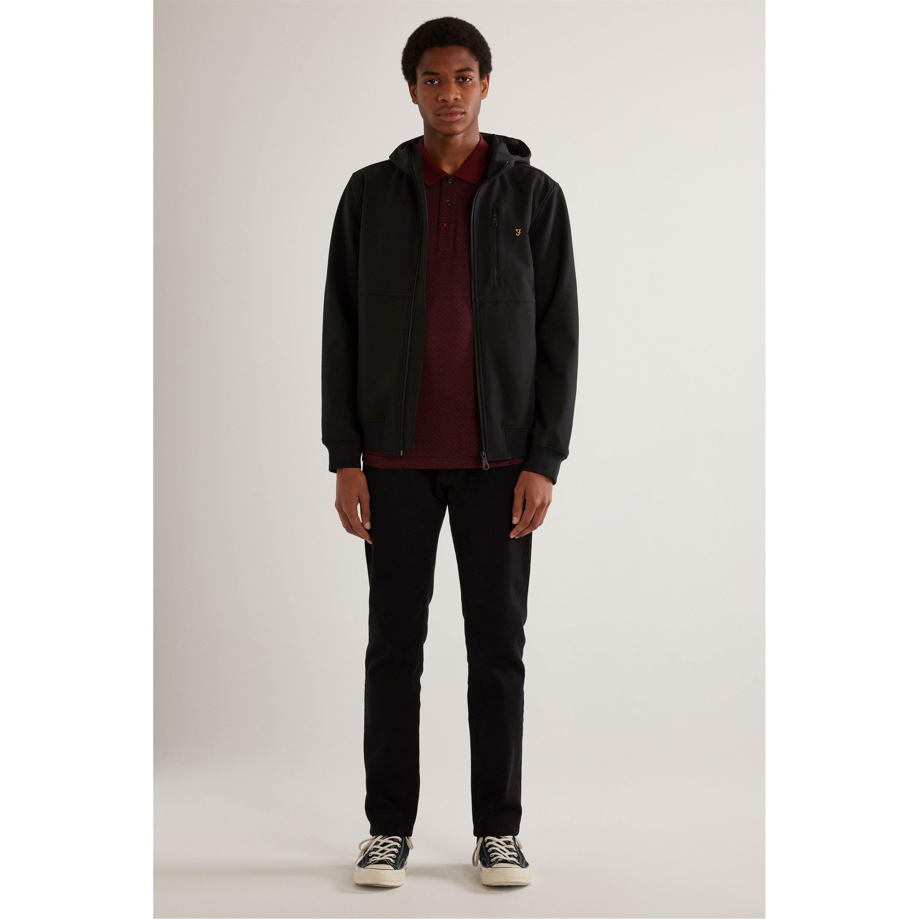 Sort - Farah - Men's Water-Resistant Wind Resistant Hooded Softshell Jacket - 2