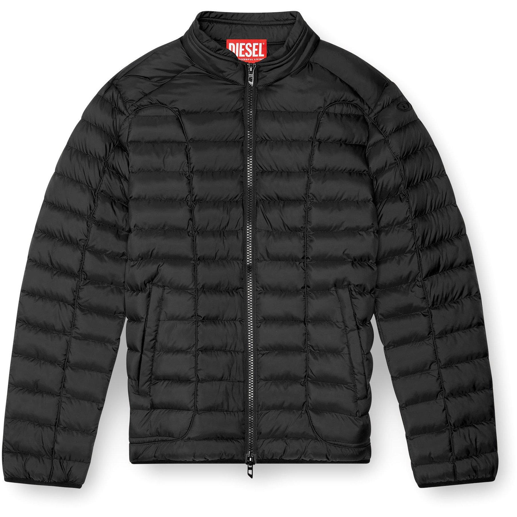Diesel Men's Quilted Short Puffer Jacket - 9XX Black - S