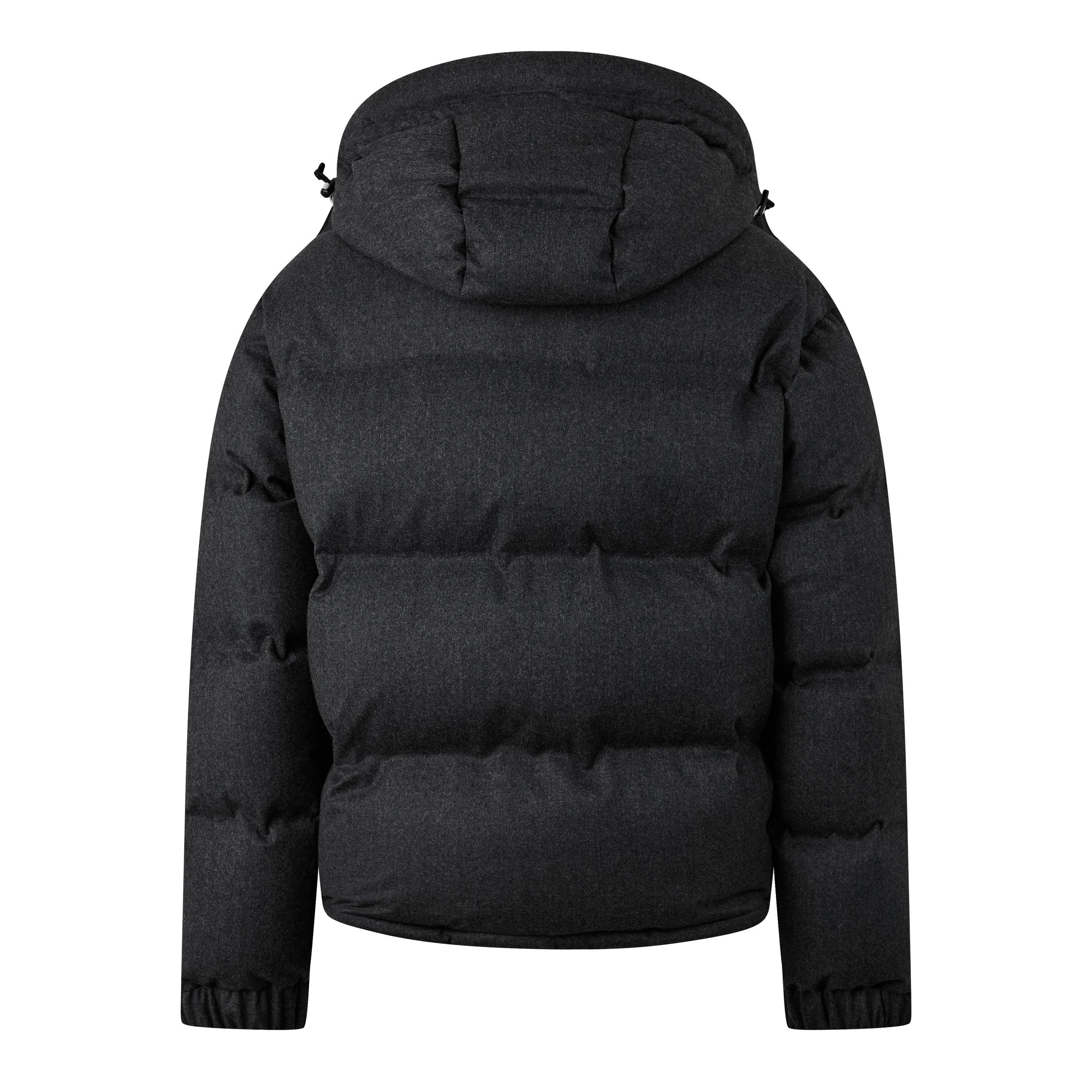 Grey 951 - Moncler - Men's Krun Wool Windproof Detachable Hood Long Sleeve Short Puffer Jacket - 2