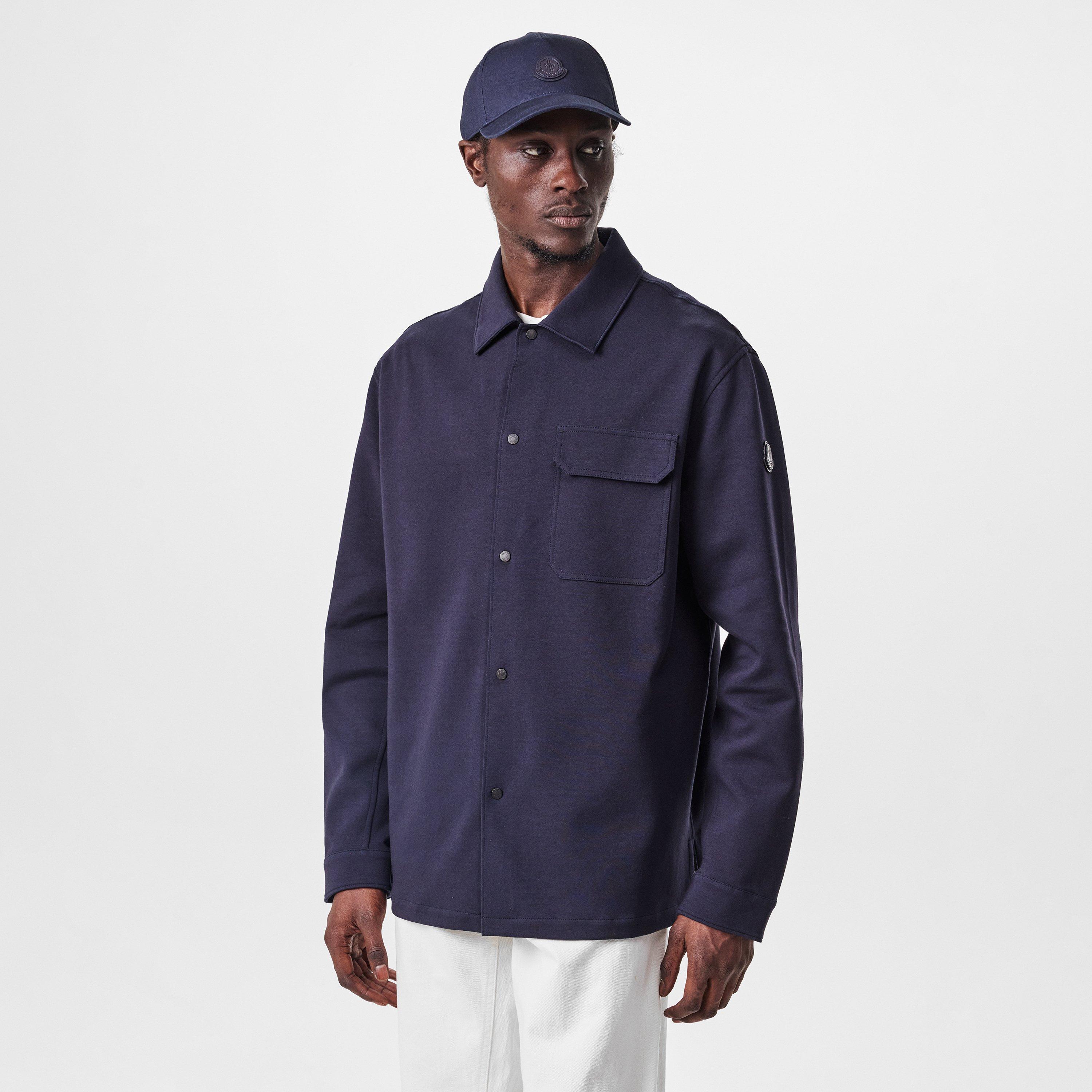 Navy 742 - Moncler - Men's  Cotton Long Sleeve Overshirt - 3