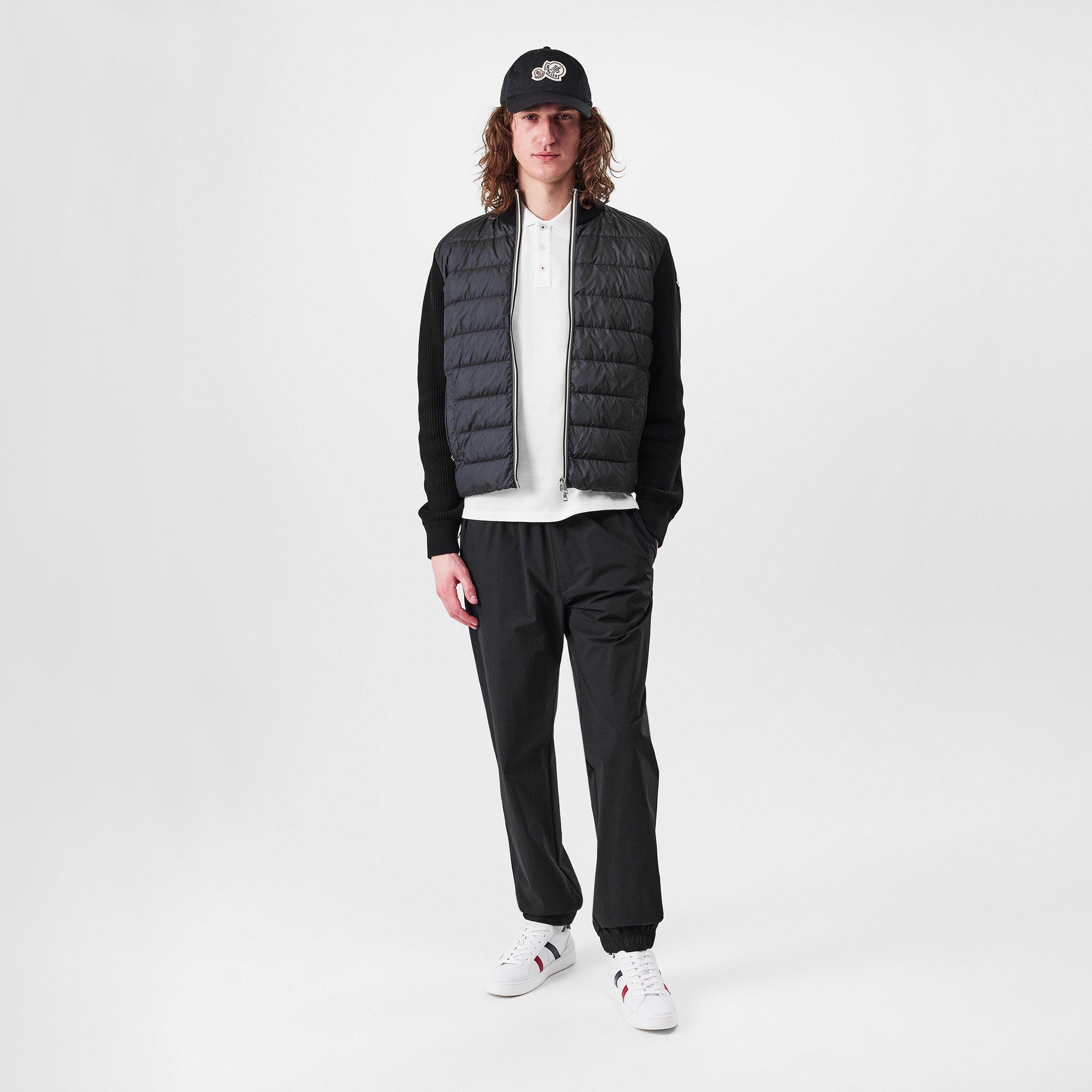 Black 999 - Moncler - Men's Padded Wool Cashmere Down Long Sleeve Hybrid Jacket - 6