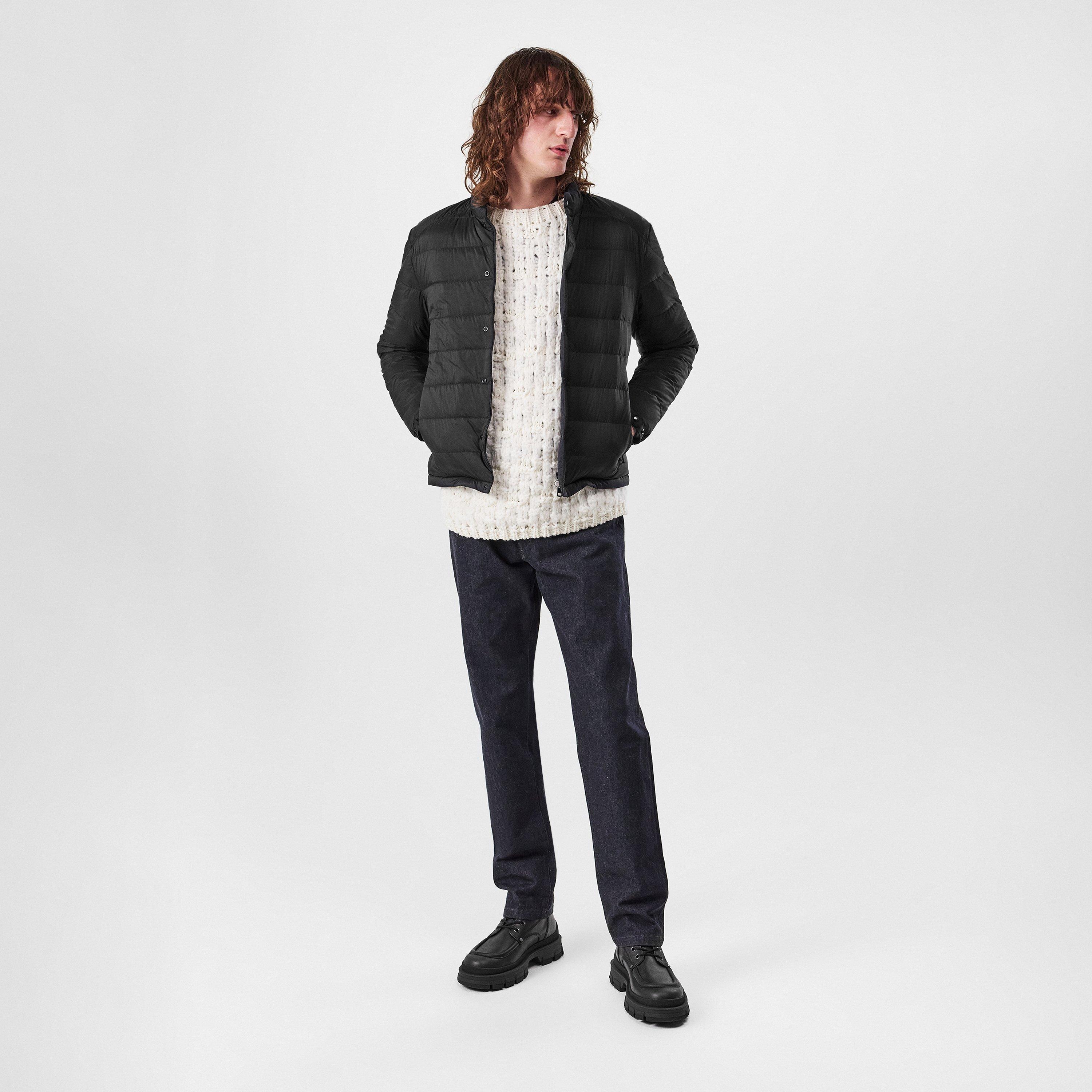 Black 999 - Moncler - Men's Selves Long Sleeve Short Puffer Jacket - 4