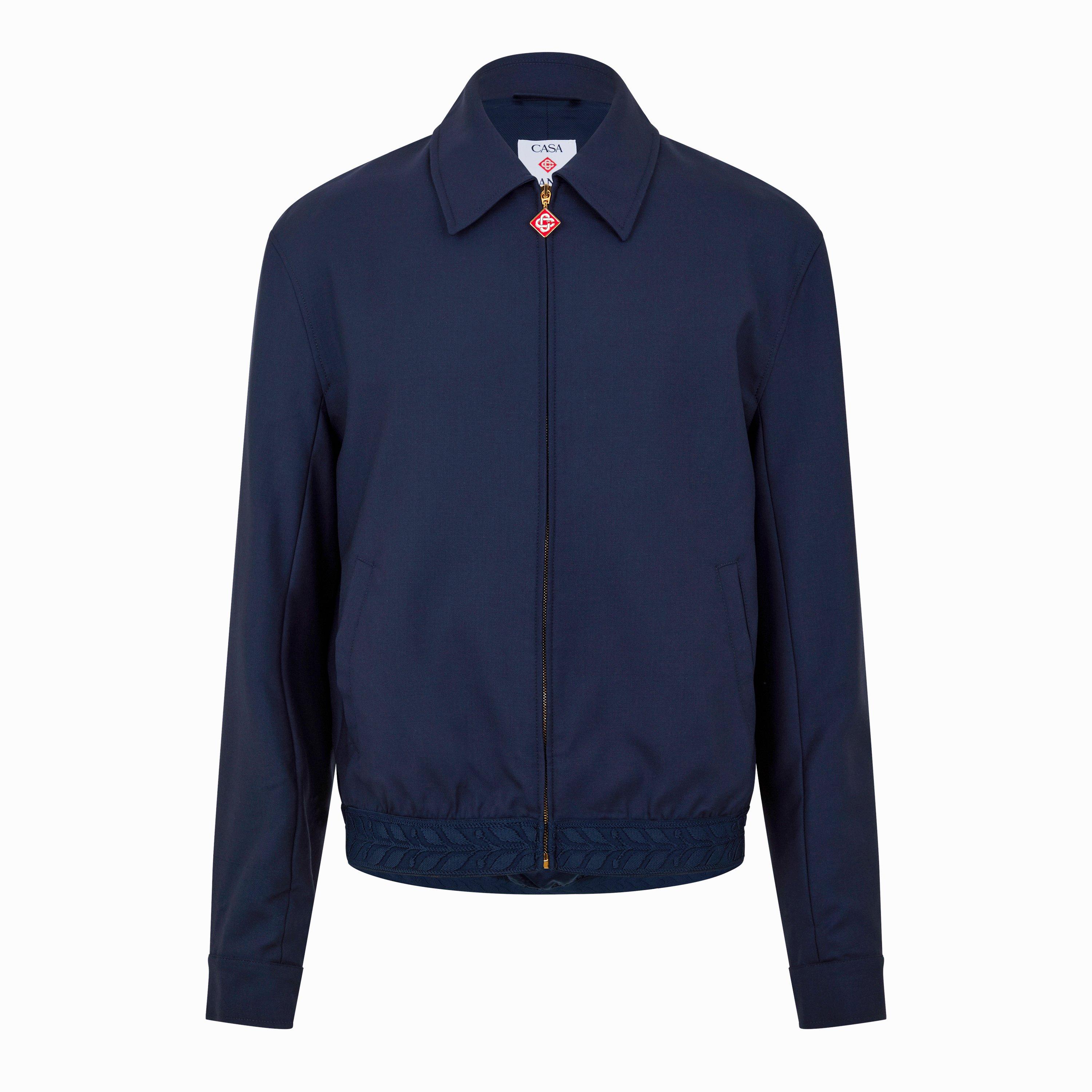 Navy - Casablanca - Men's Harrington Jacket - 1