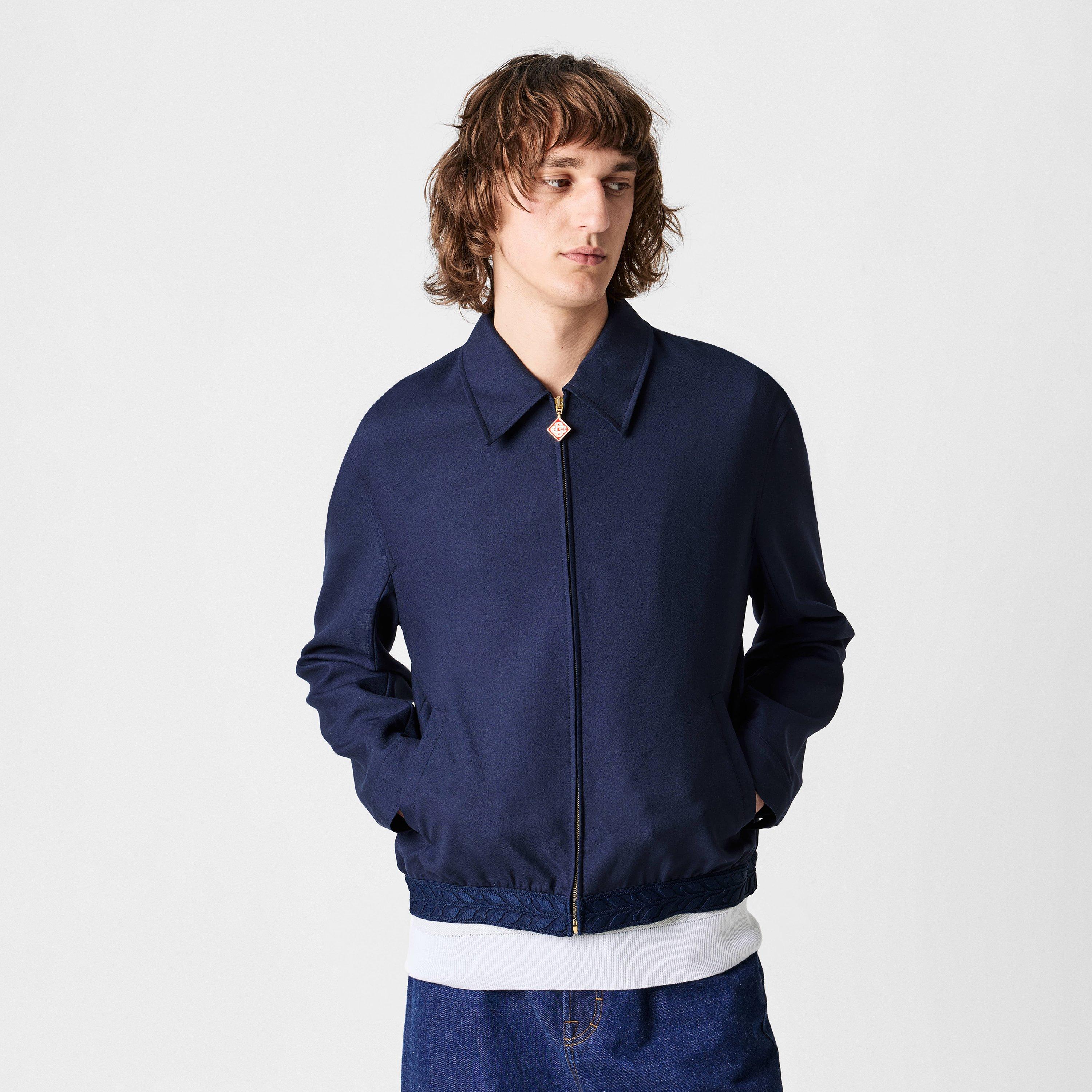 Navy - Casablanca - Men's Harrington Jacket - 3