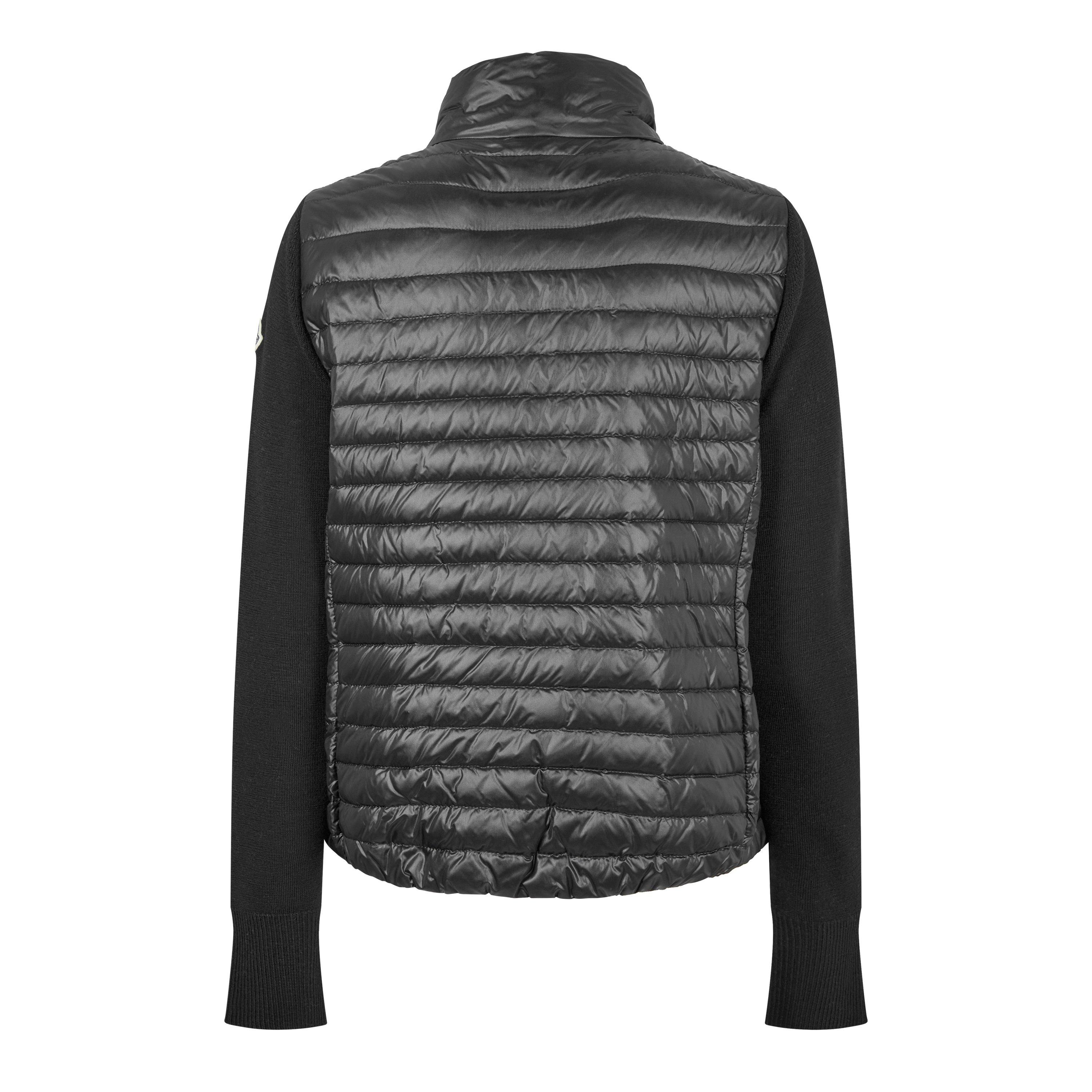 Black 999 - Moncler - Women's Padded Long Sleeve Hybrid Jacket - 6