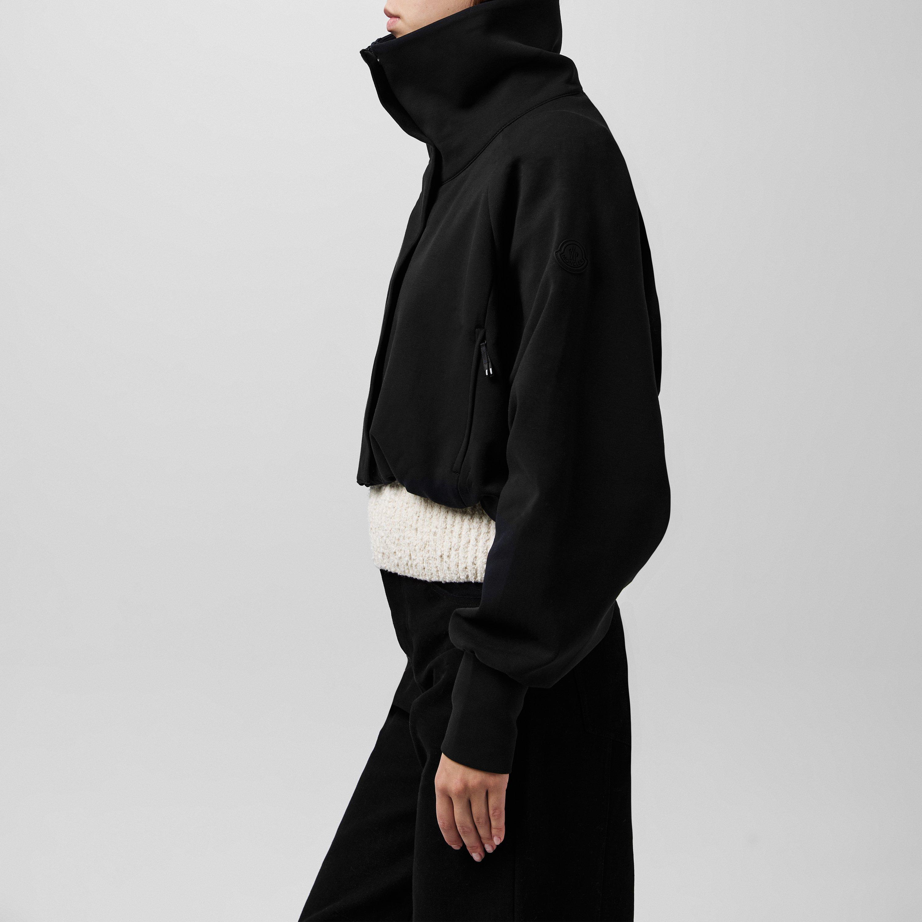 Black 999 - Moncler - Women's  Zip-Up Cotton Long Sleeve Hybrid Jacket - 2