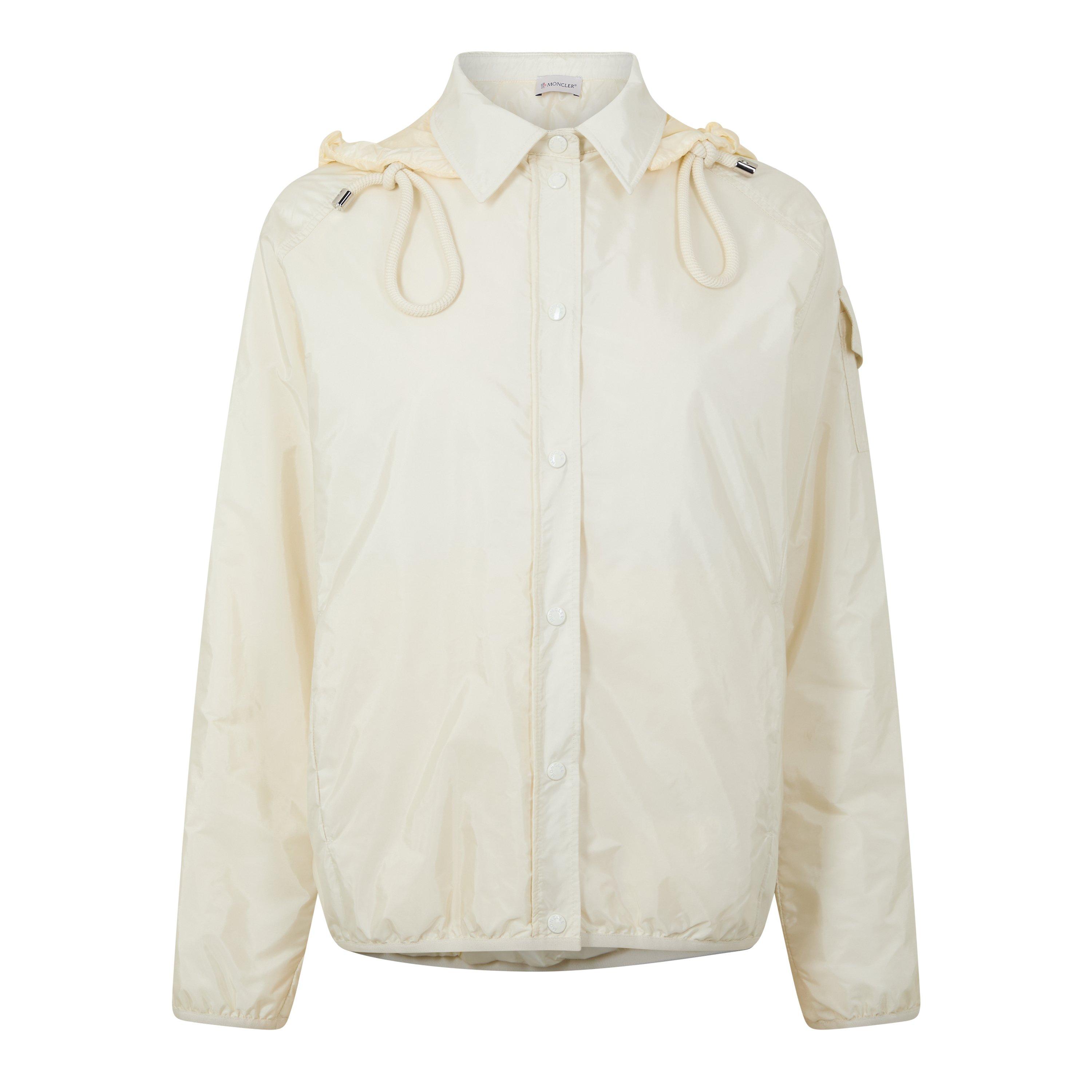 White 04A - Moncler - Women's Hooded Shirt Detachable Hood Long Sleeve Softshell Jacket - 5