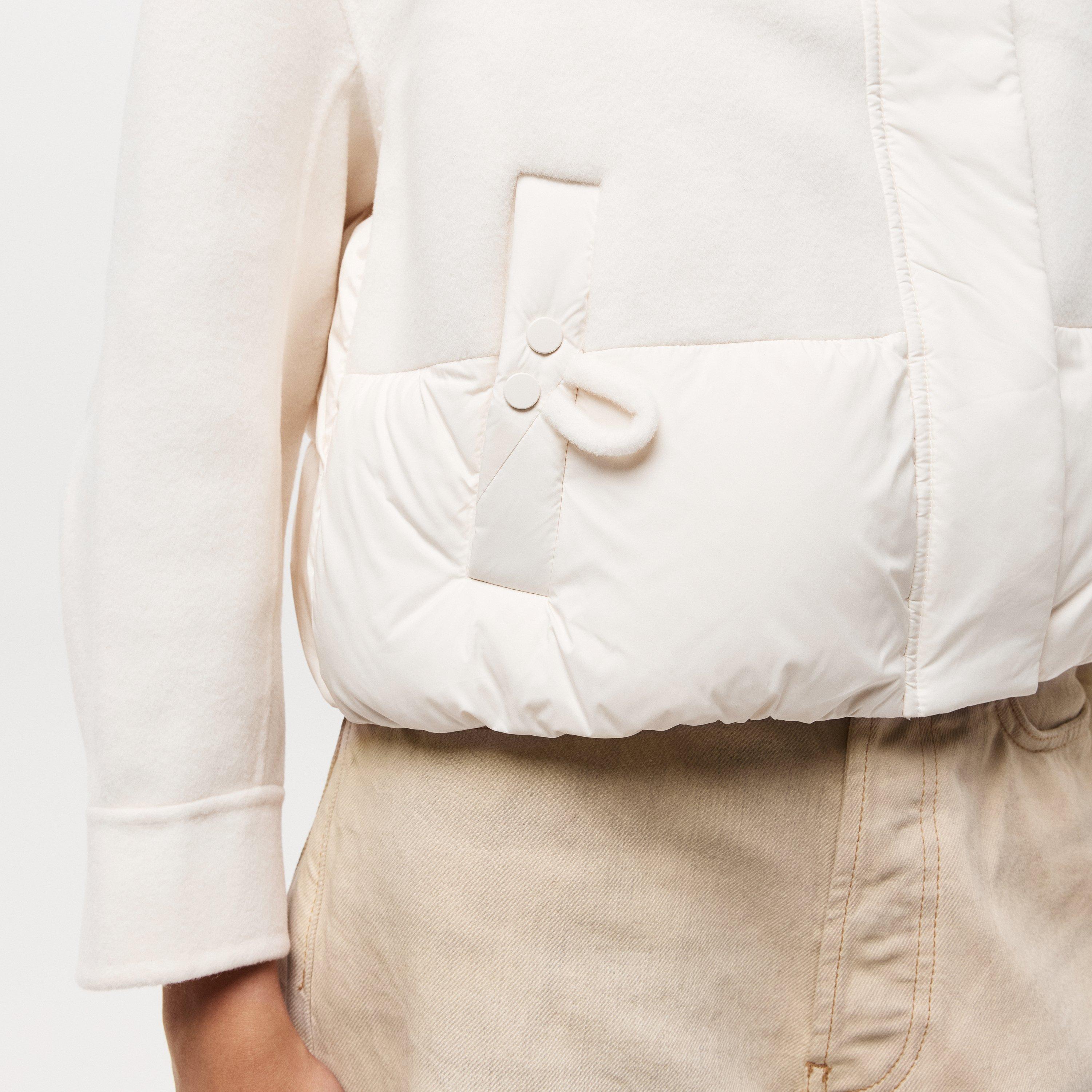 Cream - Raey - Women's Quilted Cropped Puffer Jacket - 5