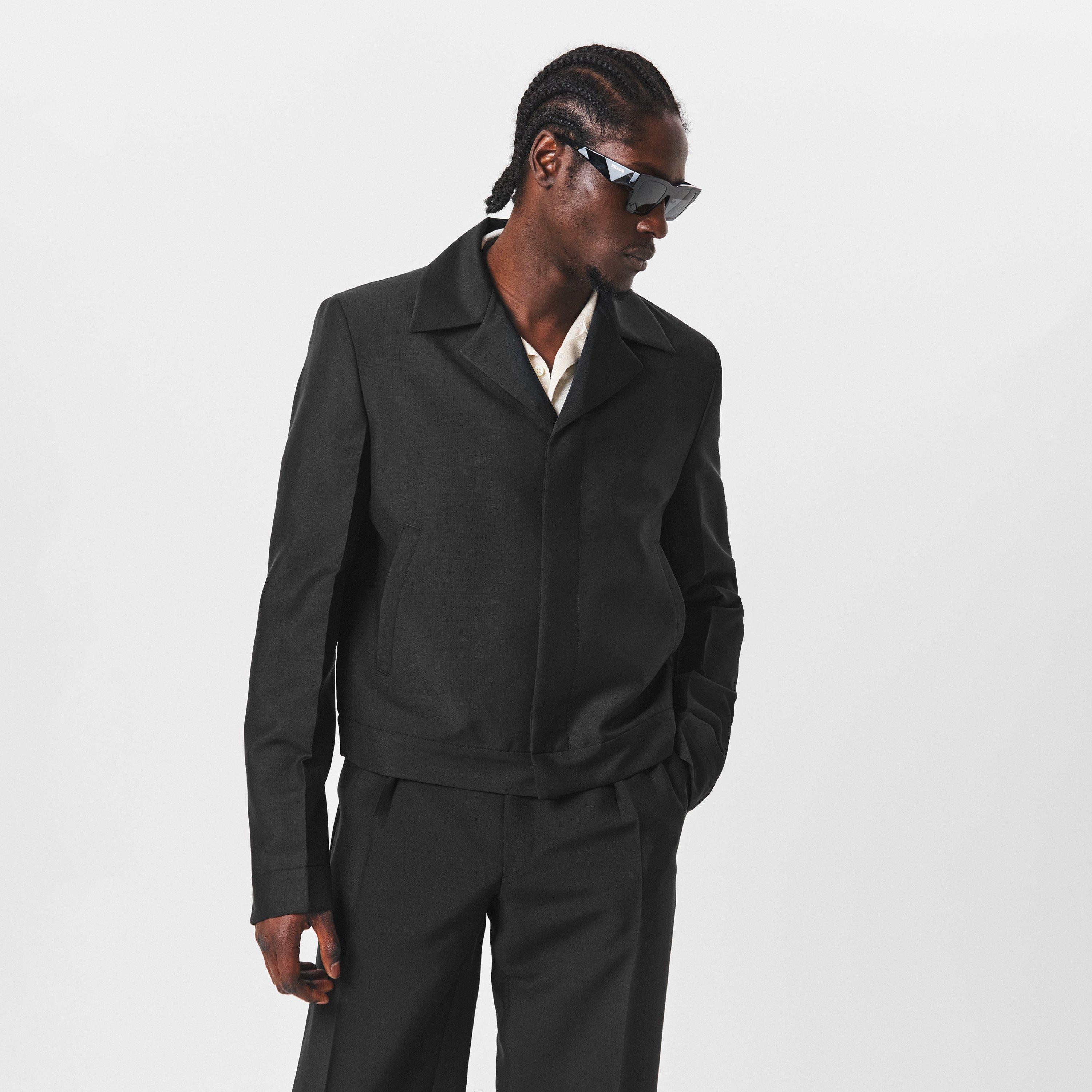 Prada Men's Mohair Wool Blend Long Sleeve Blazer | Cruise Fashion