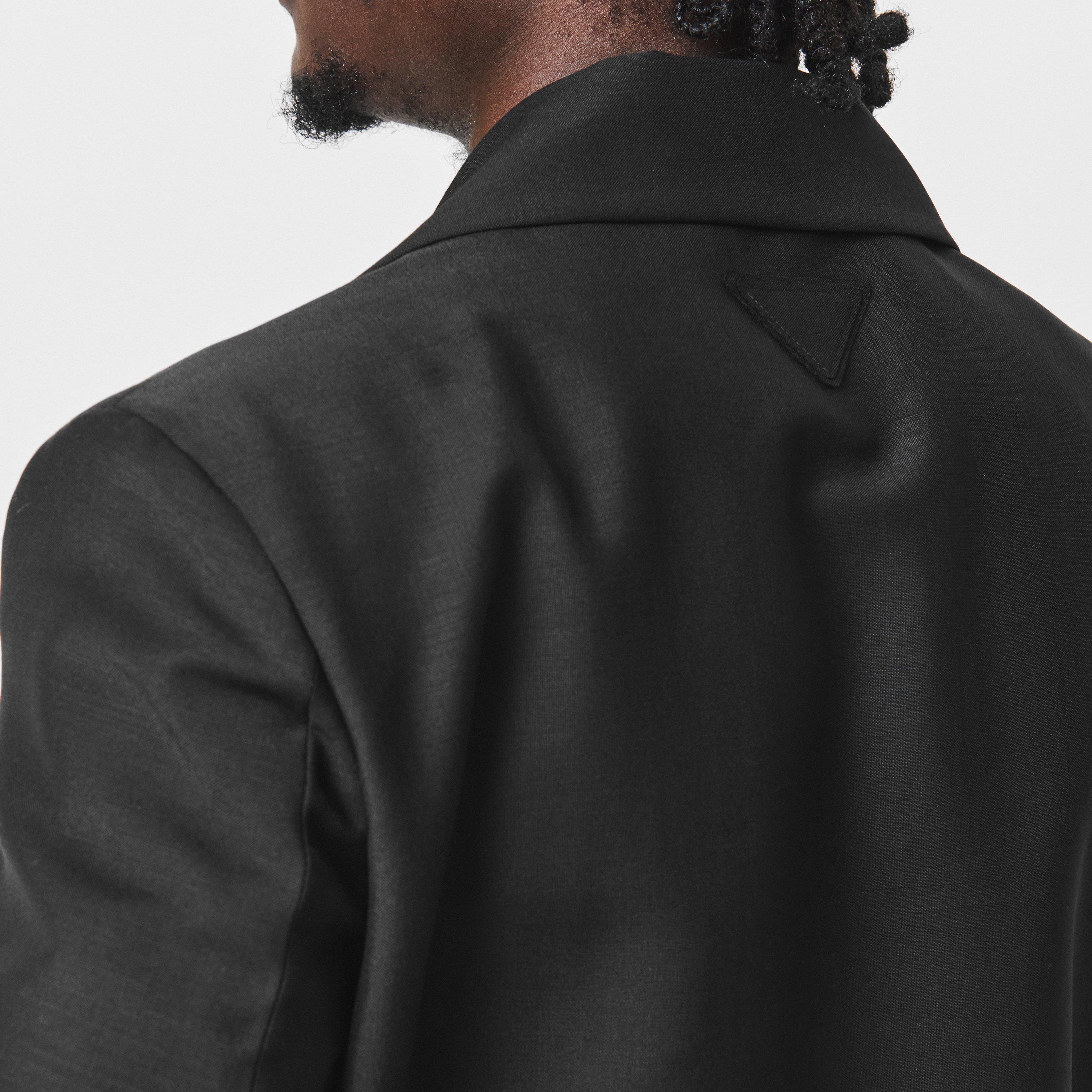 Black - Prada - Men's Mohair Wool Blend Long Sleeve Blazer - 5