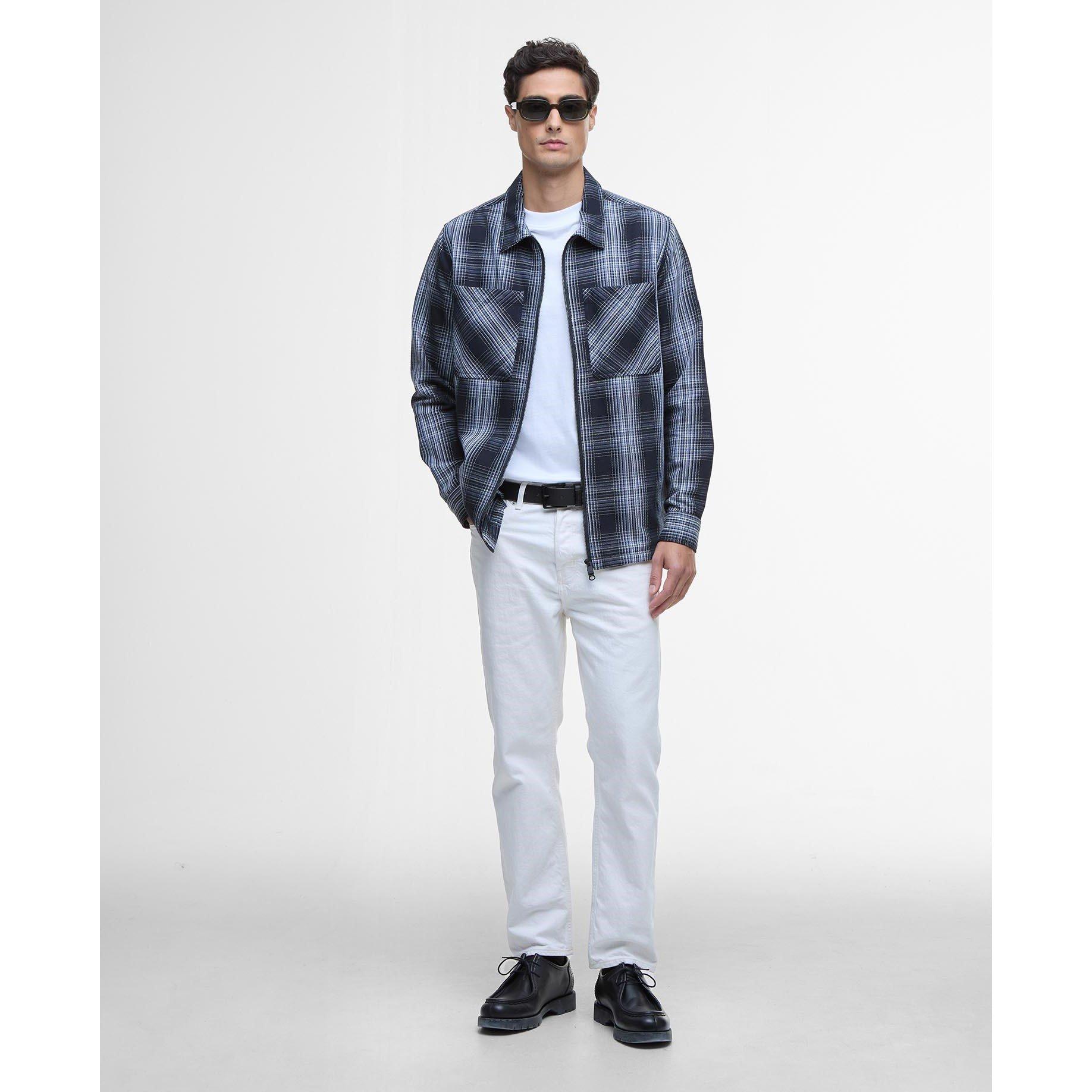 Black BK11 - Barbour International - Men's Arne Cotton Long Sleeve Full Zip Overshirt - 3