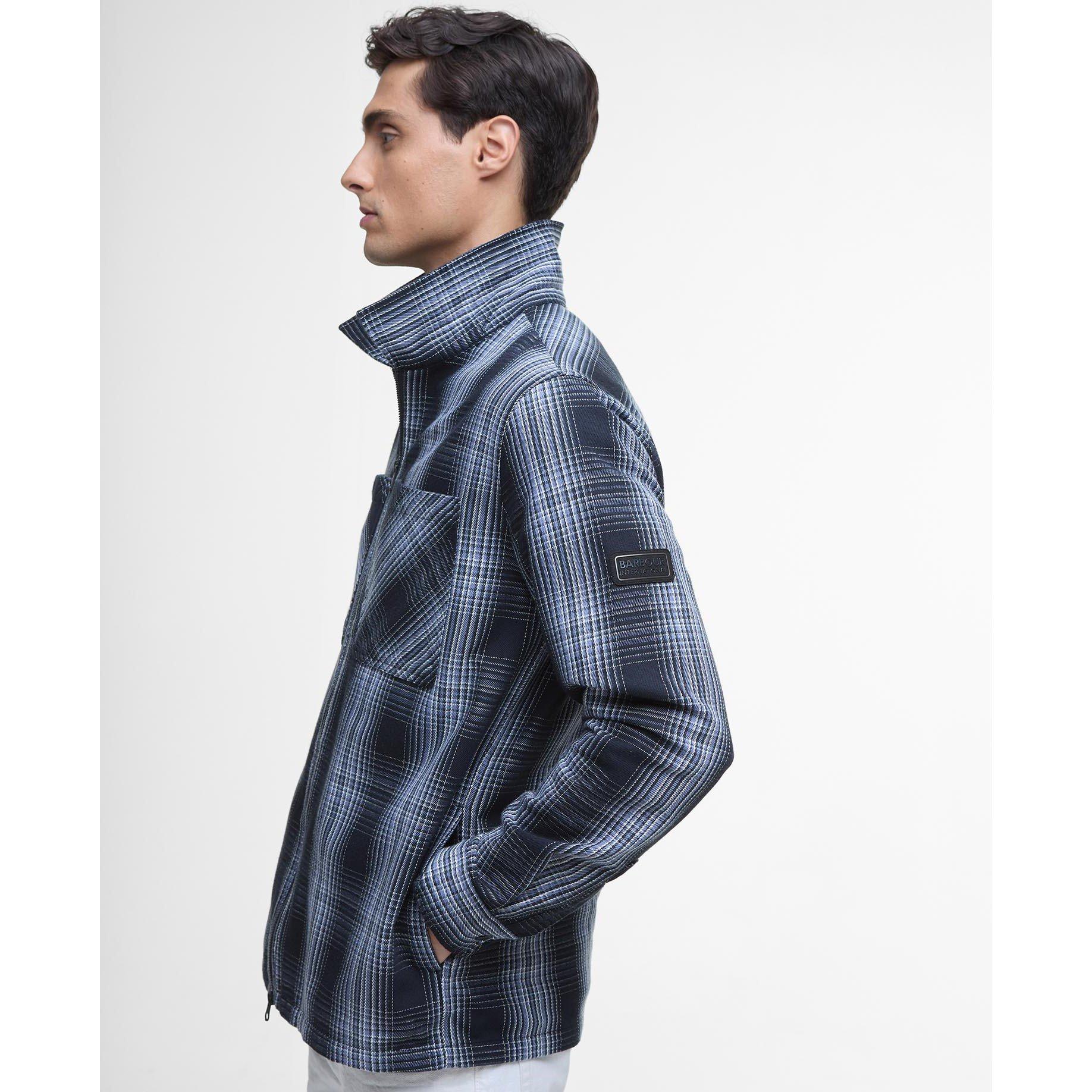 Black BK11 - Barbour International - Men's Arne Cotton Long Sleeve Full Zip Overshirt - 5