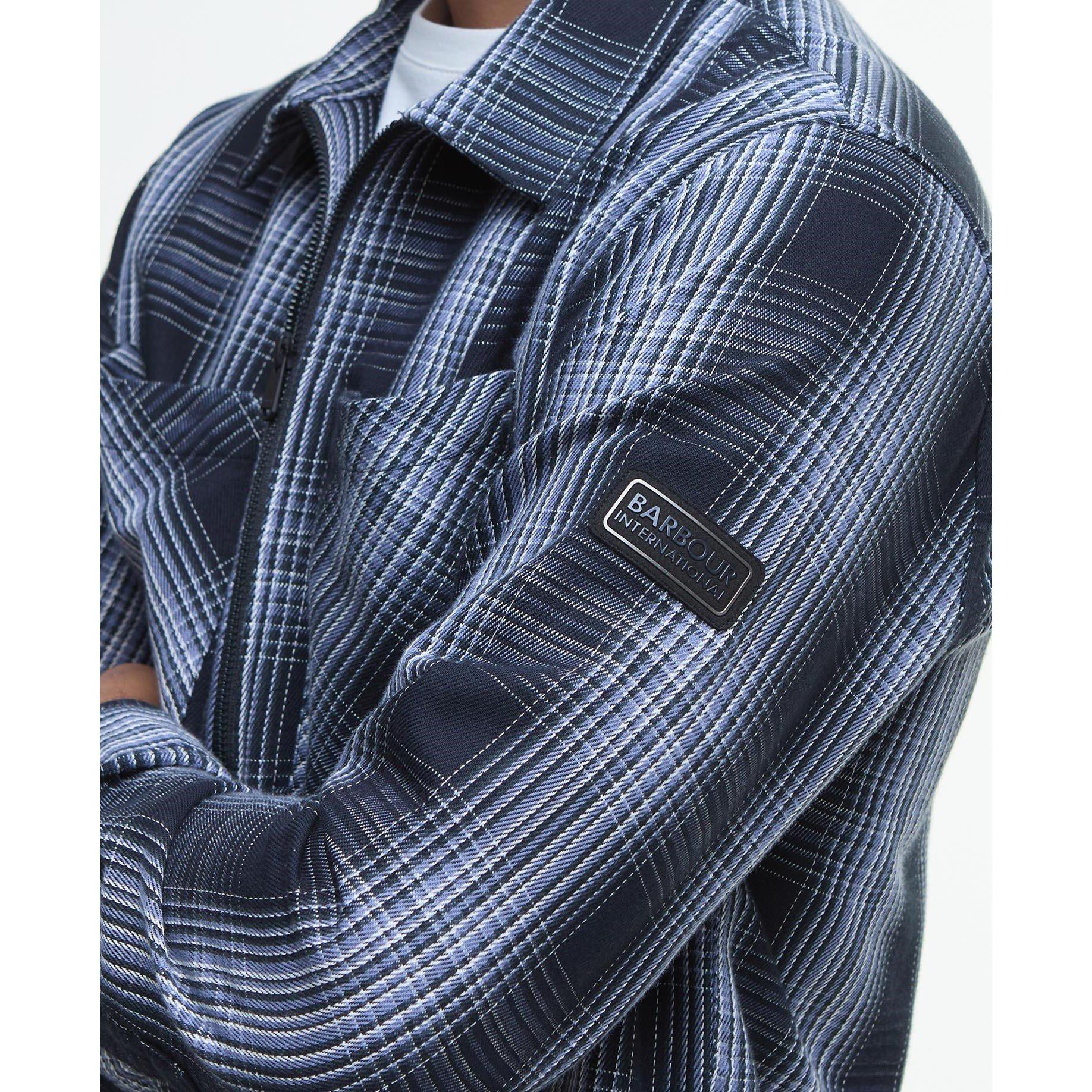 Black BK11 - Barbour International - Men's Arne Cotton Long Sleeve Full Zip Overshirt - 6