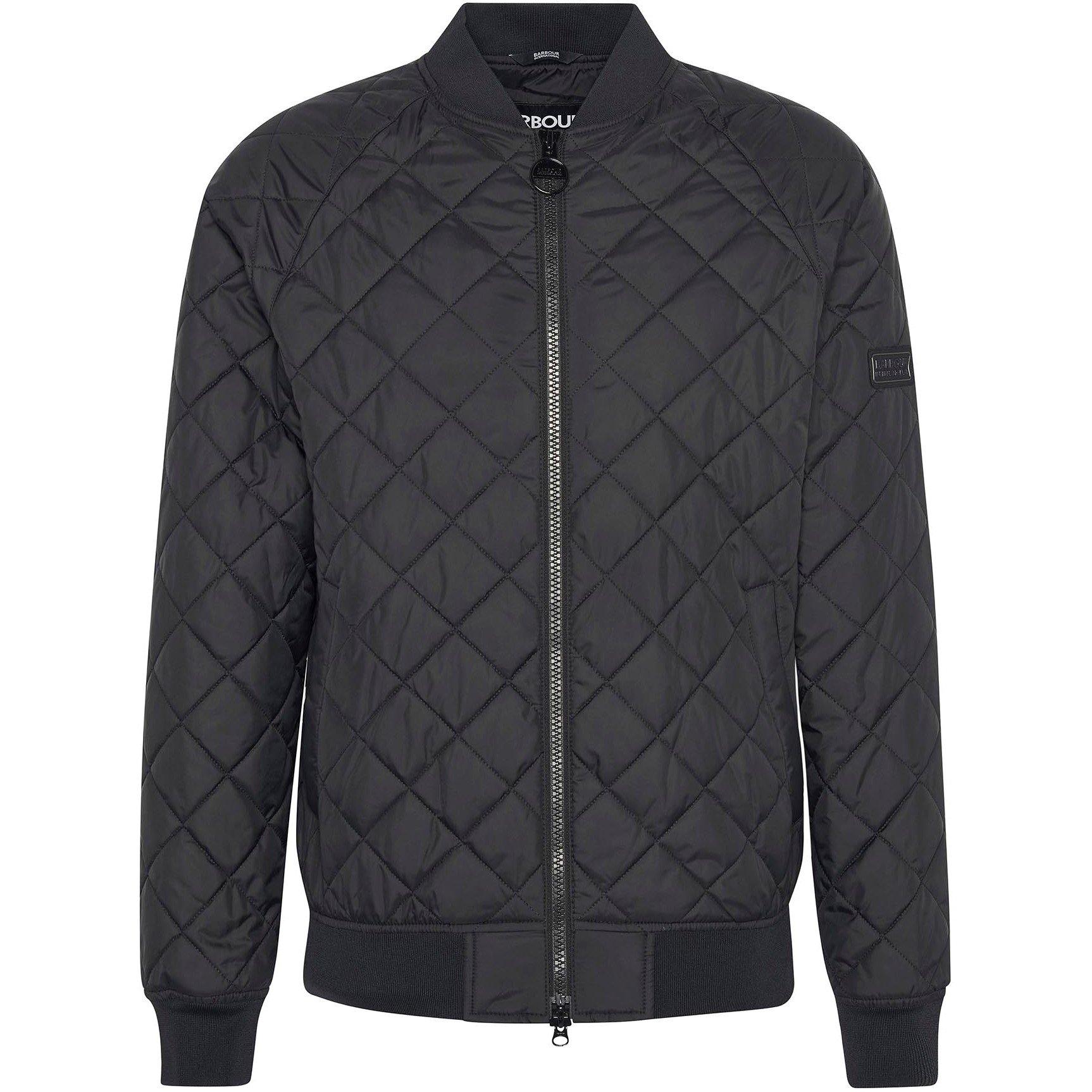 Black BK11 - Barbour International - Men's Harfell Long Sleeve Quilted Jacket - 1