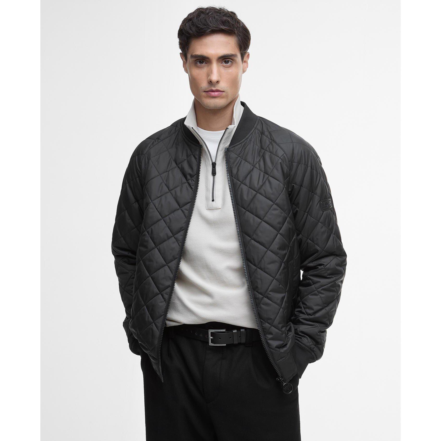 Black BK11 - Barbour International - Men's Harfell Long Sleeve Quilted Jacket - 2