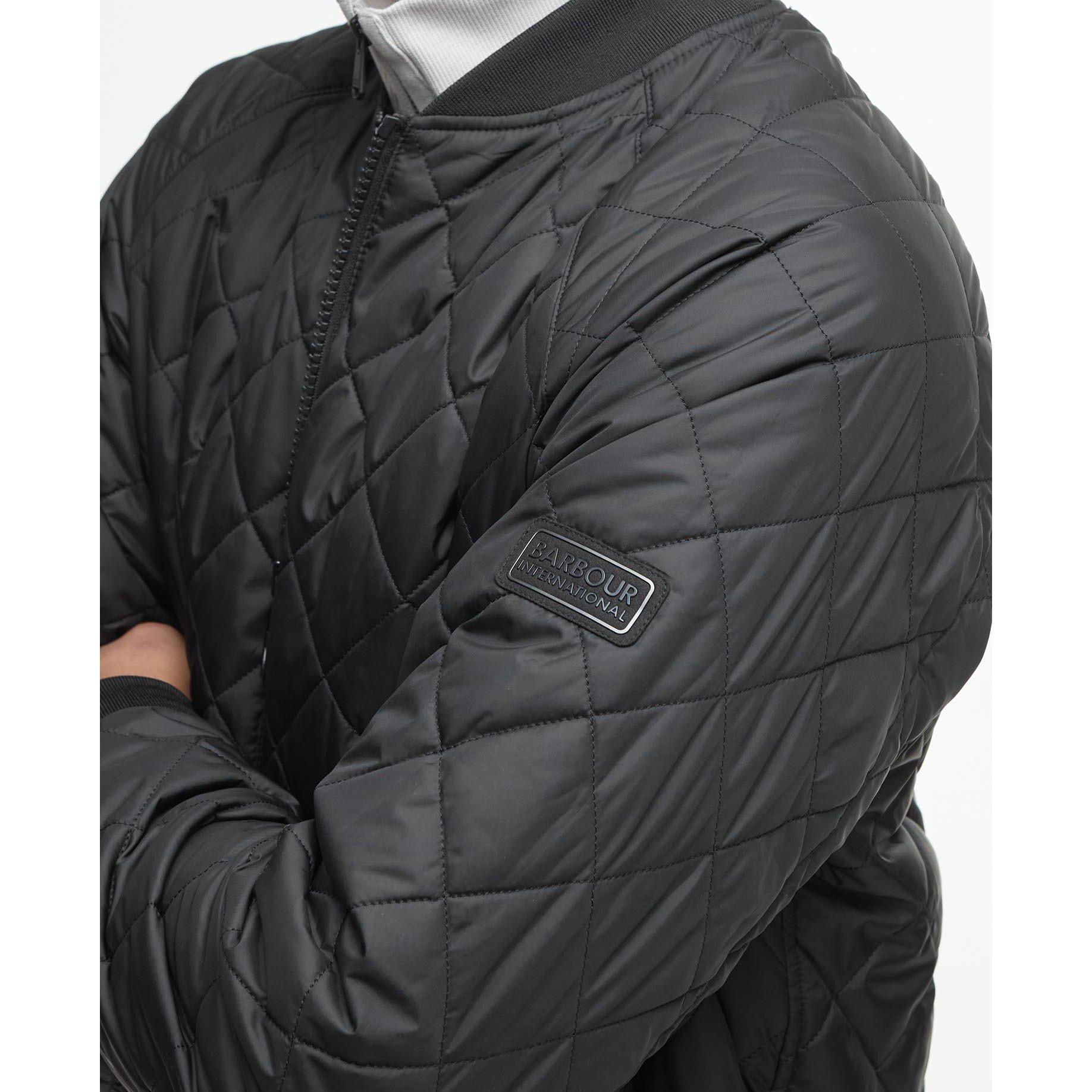 Black BK11 - Barbour International - Men's Harfell Long Sleeve Quilted Jacket - 5