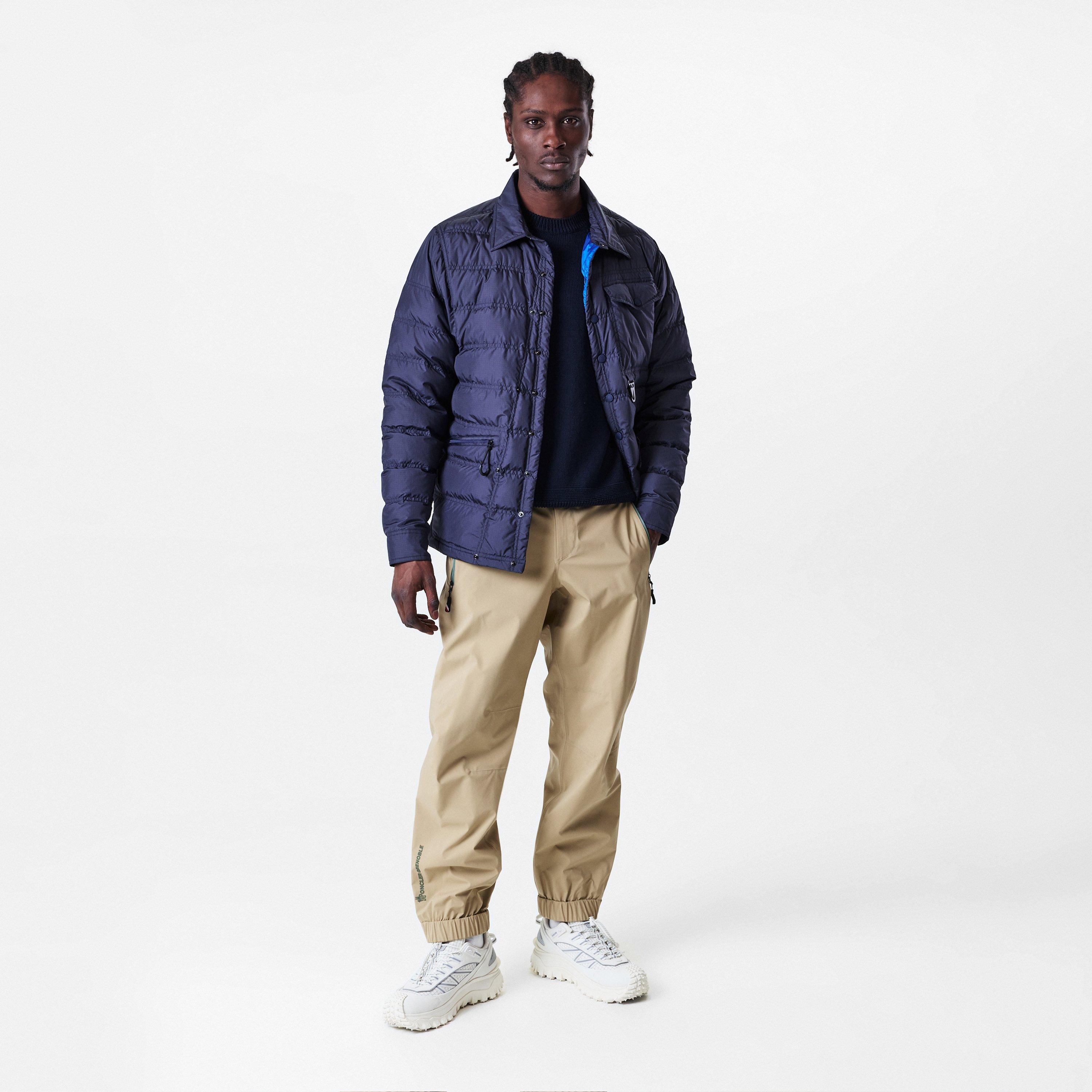 Moncler Men's Lavachey Navy Blue 90/10 Goose Down Long Sleeve