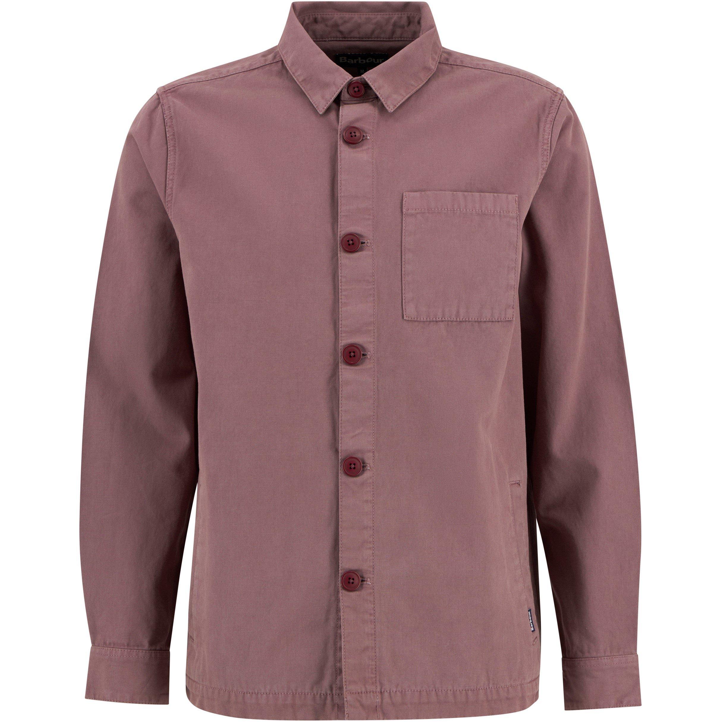 Barbour Men's Washed Cotton Long Sleeve Overshirt - Peppercorn - M