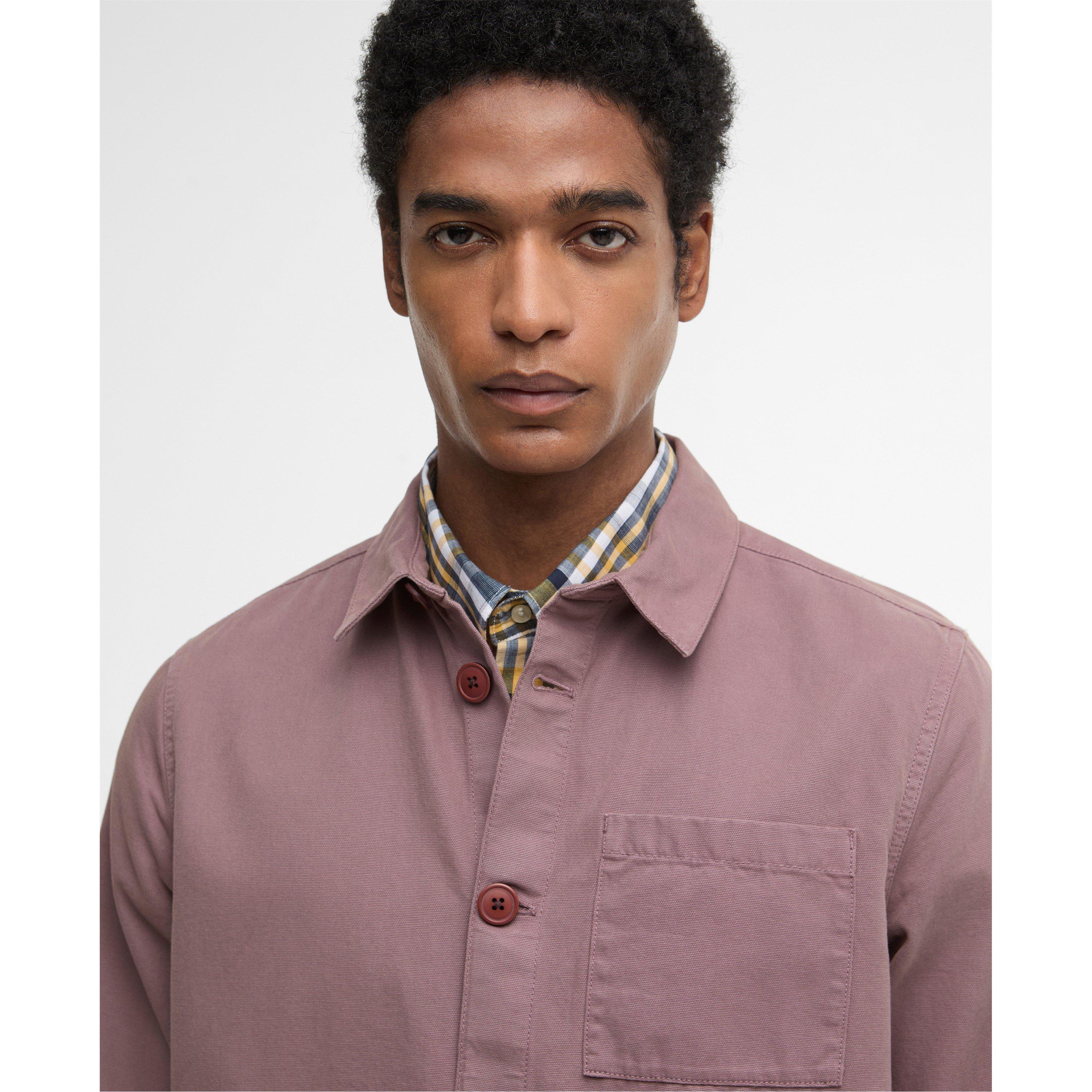 Peppercorn - Barbour - Mens Washed Cotton Long Sleeve Overshirt - 4
