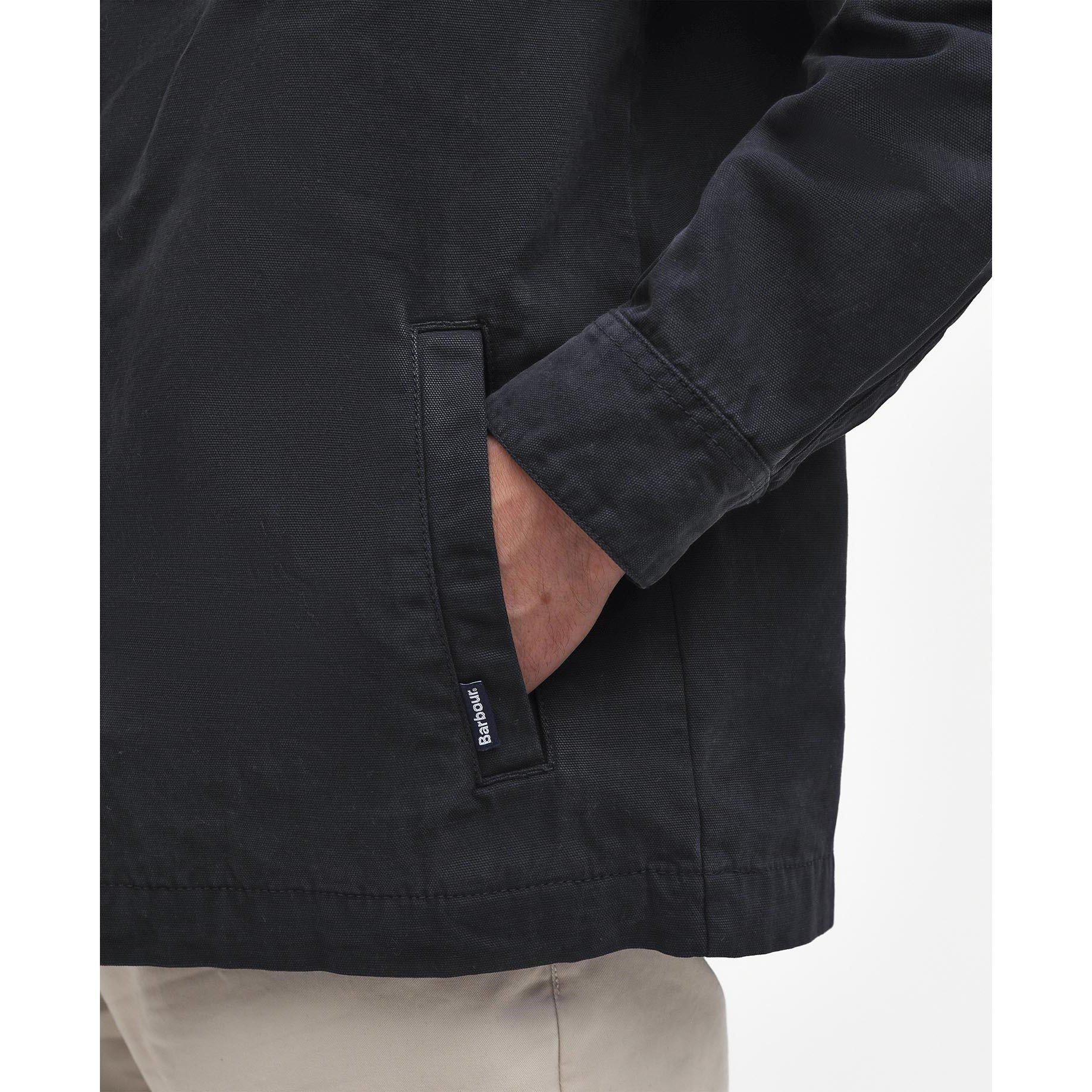 Navy NY91 - Barbour - Mens Washed Cotton Long Sleeve Overshirt - 7