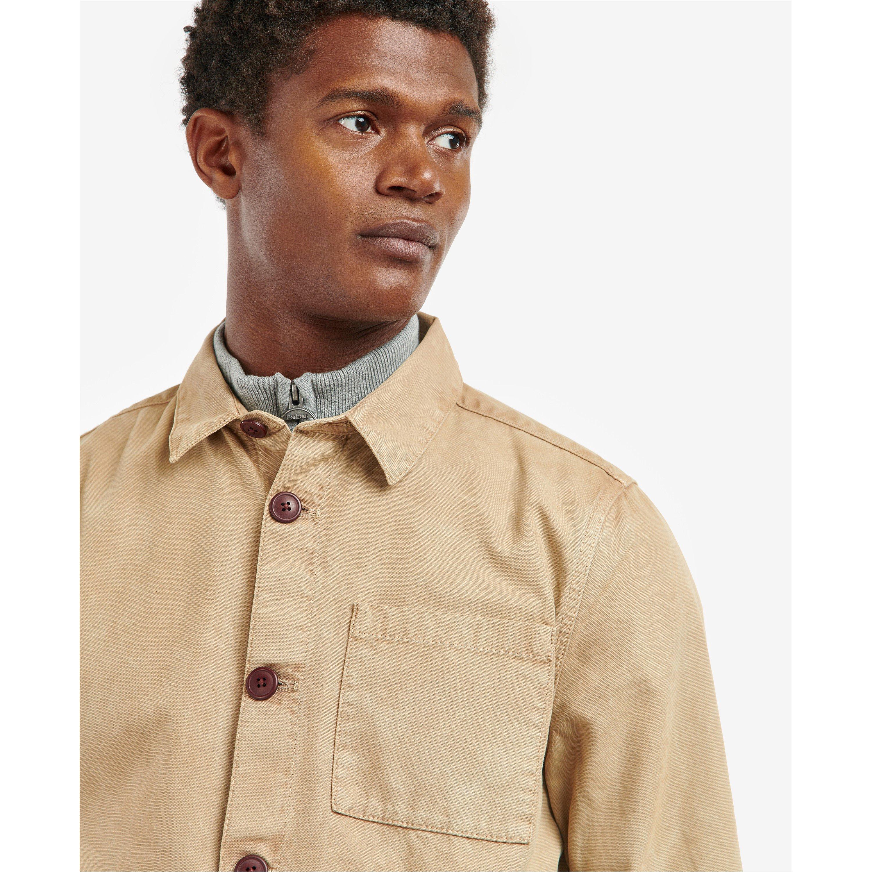 Washed Stn ST17 - Barbour - Mens Washed Cotton Long Sleeve Overshirt - 4