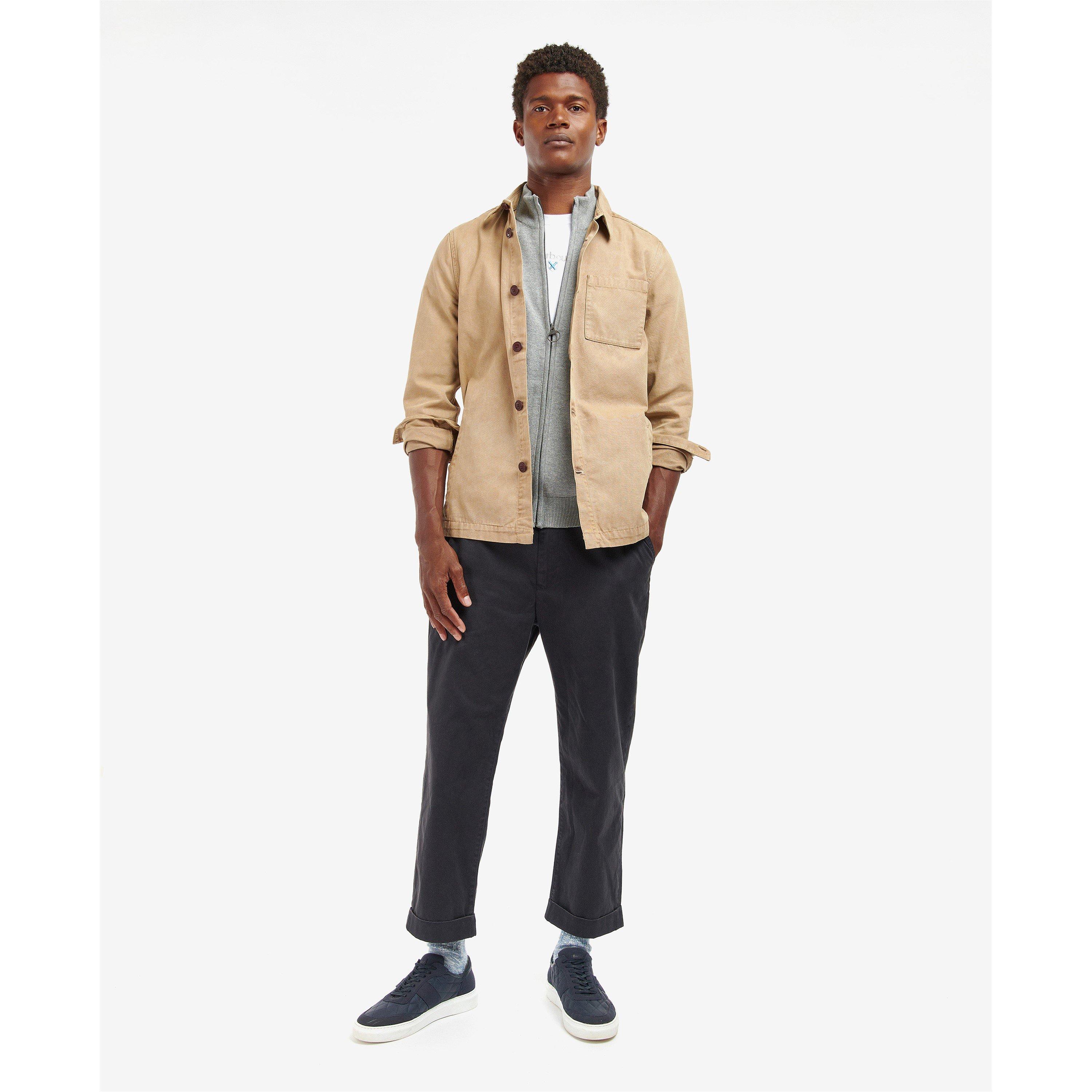 Washed Stn ST17 - Barbour - Mens Washed Cotton Long Sleeve Overshirt - 7