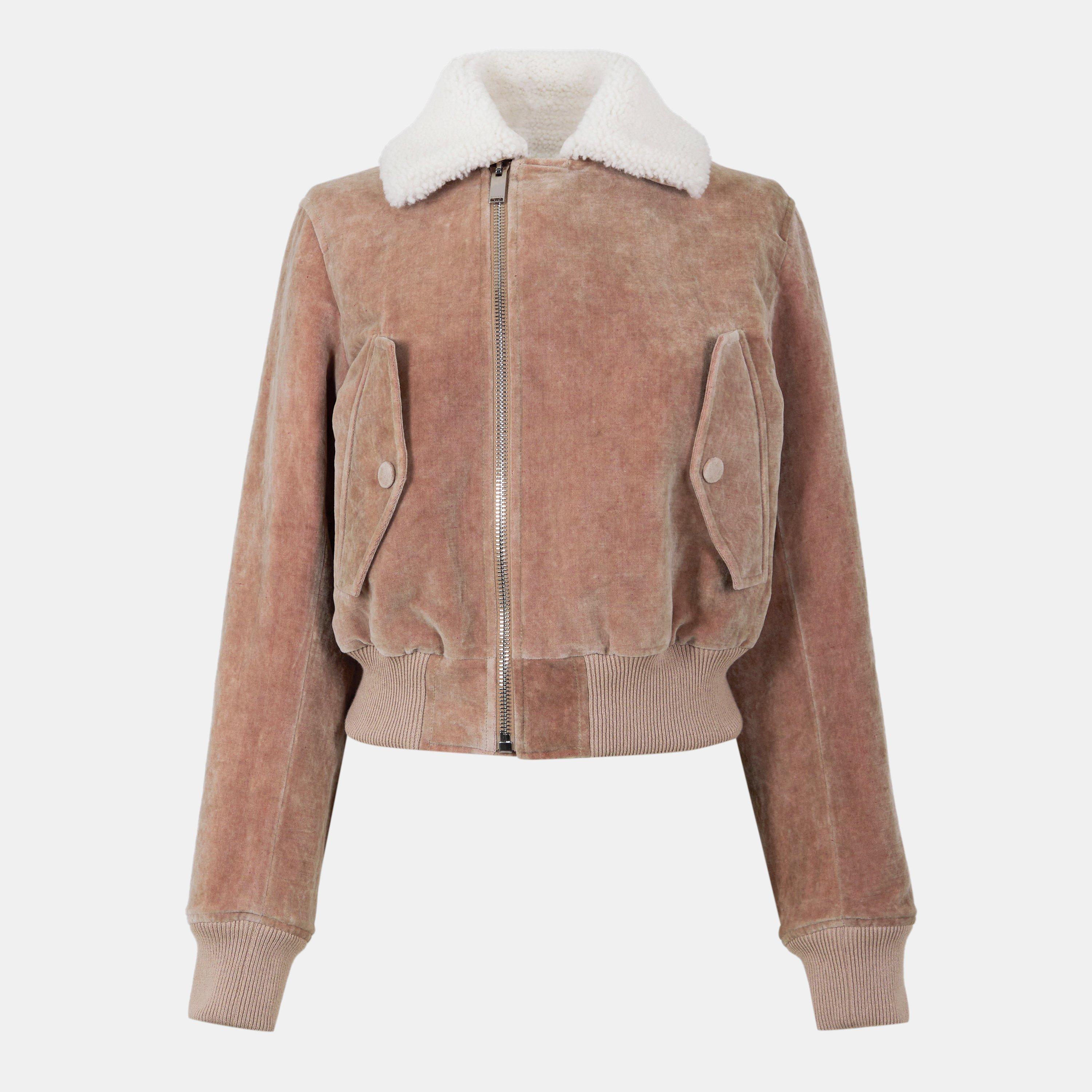 Alexander McQueen Women's Alex Fur Hood Parka - Blush Velvet - Size 8 (40)