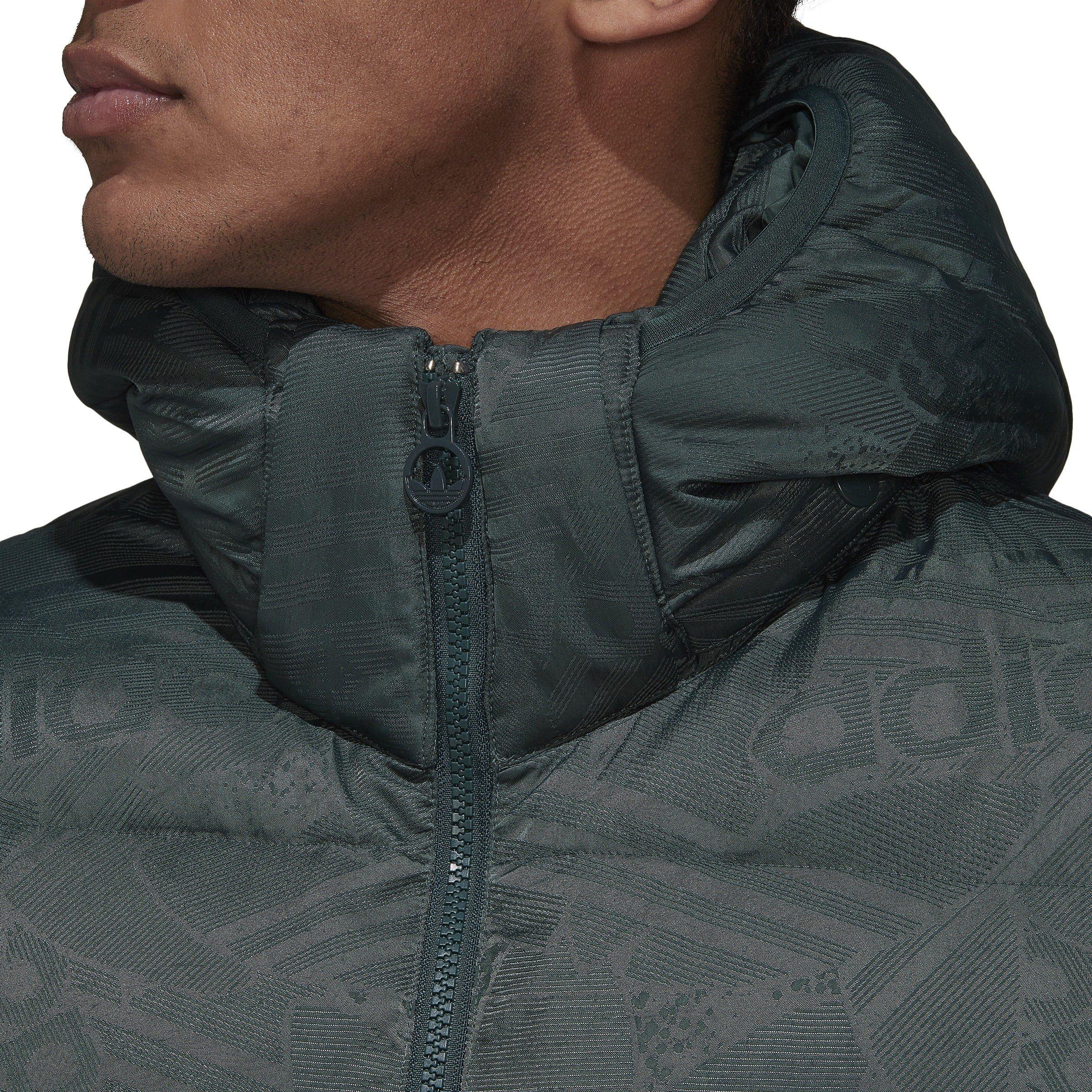 Grises - adidas Originals - Adidas Hooded Funnel Neck Long Sleeve Puffer Jacket - 6