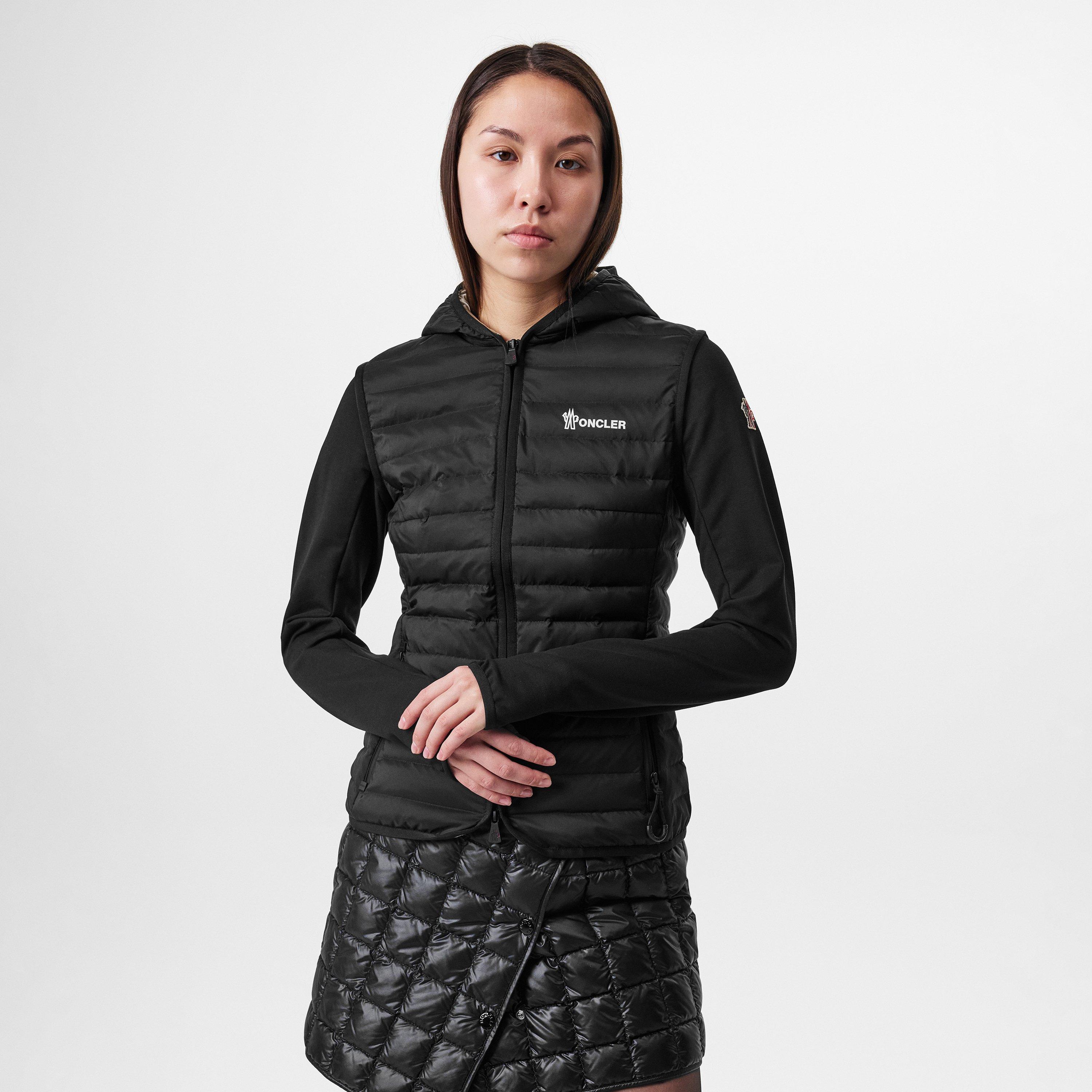 Black 999 - Moncler Grenoble - Women's Padded Cotton Down-Filled Long Sleeve Hybrid Jacket - 3