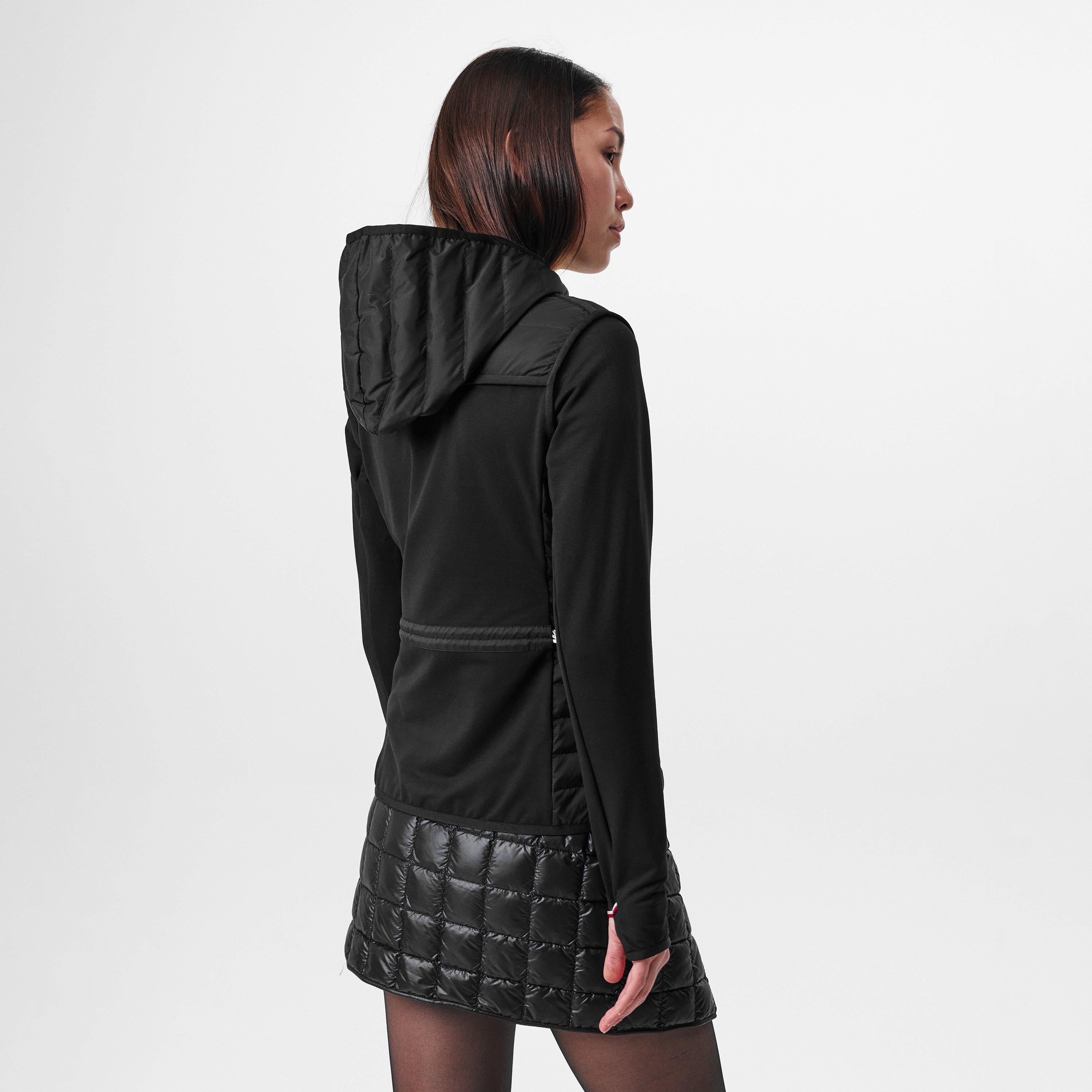 Black 999 - Moncler Grenoble - Women's Padded Cotton Down-Filled Long Sleeve Hybrid Jacket - 4