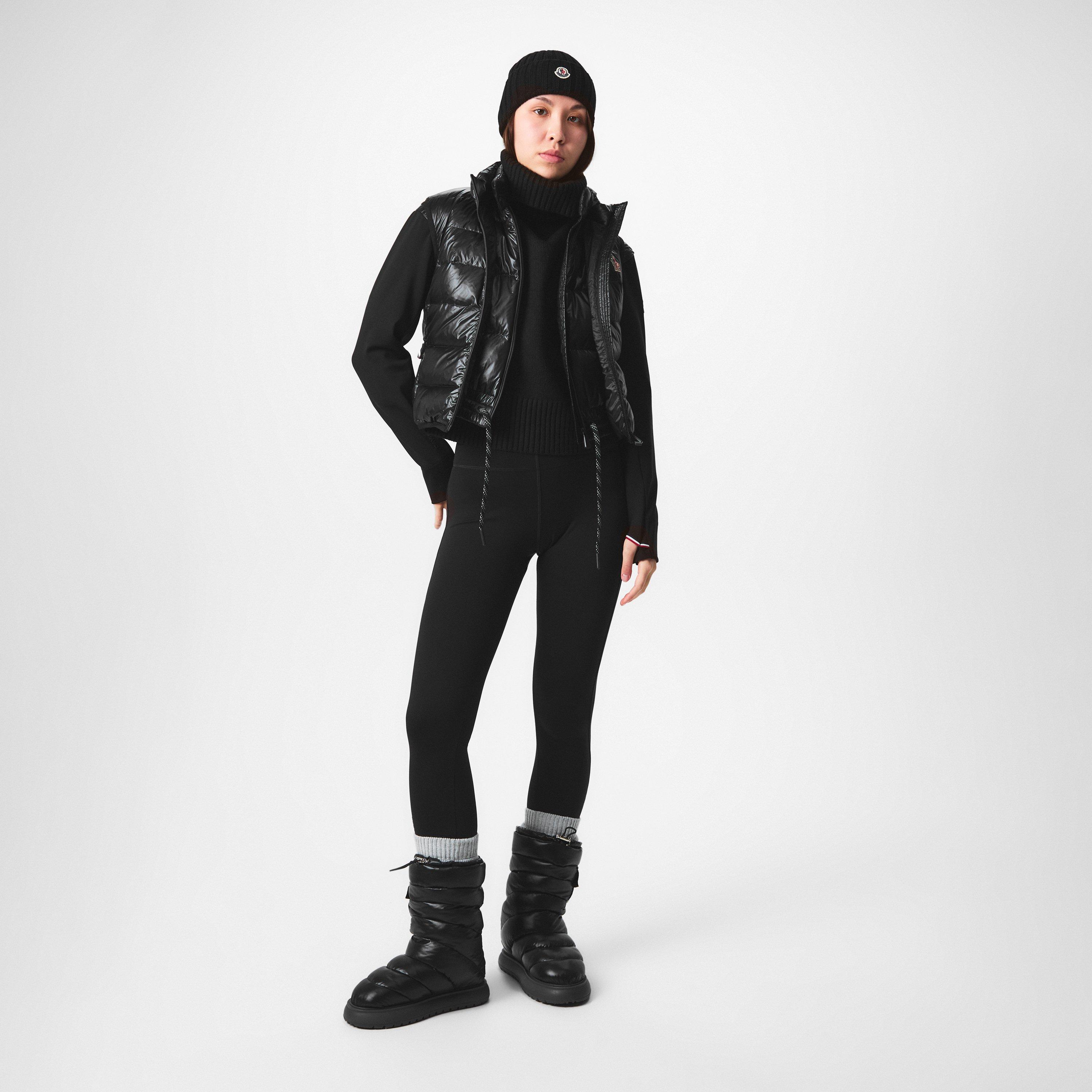Moncler Women's Virgin Wool Long Sleeve Full Zip Hybrid Jacket