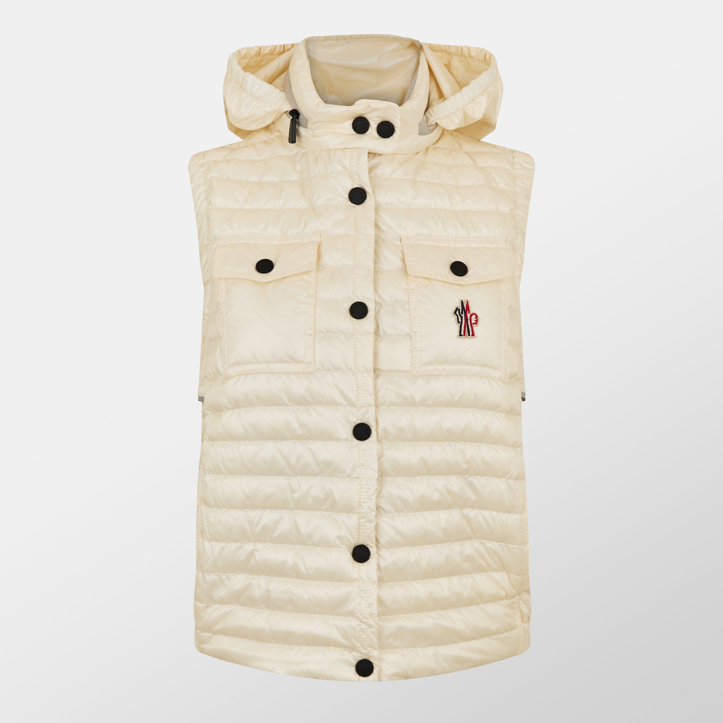 Moncler Grenoble Women's Gumiane Quilted Goose Down Sleeveless Full Zip Concealed Hood Gilet