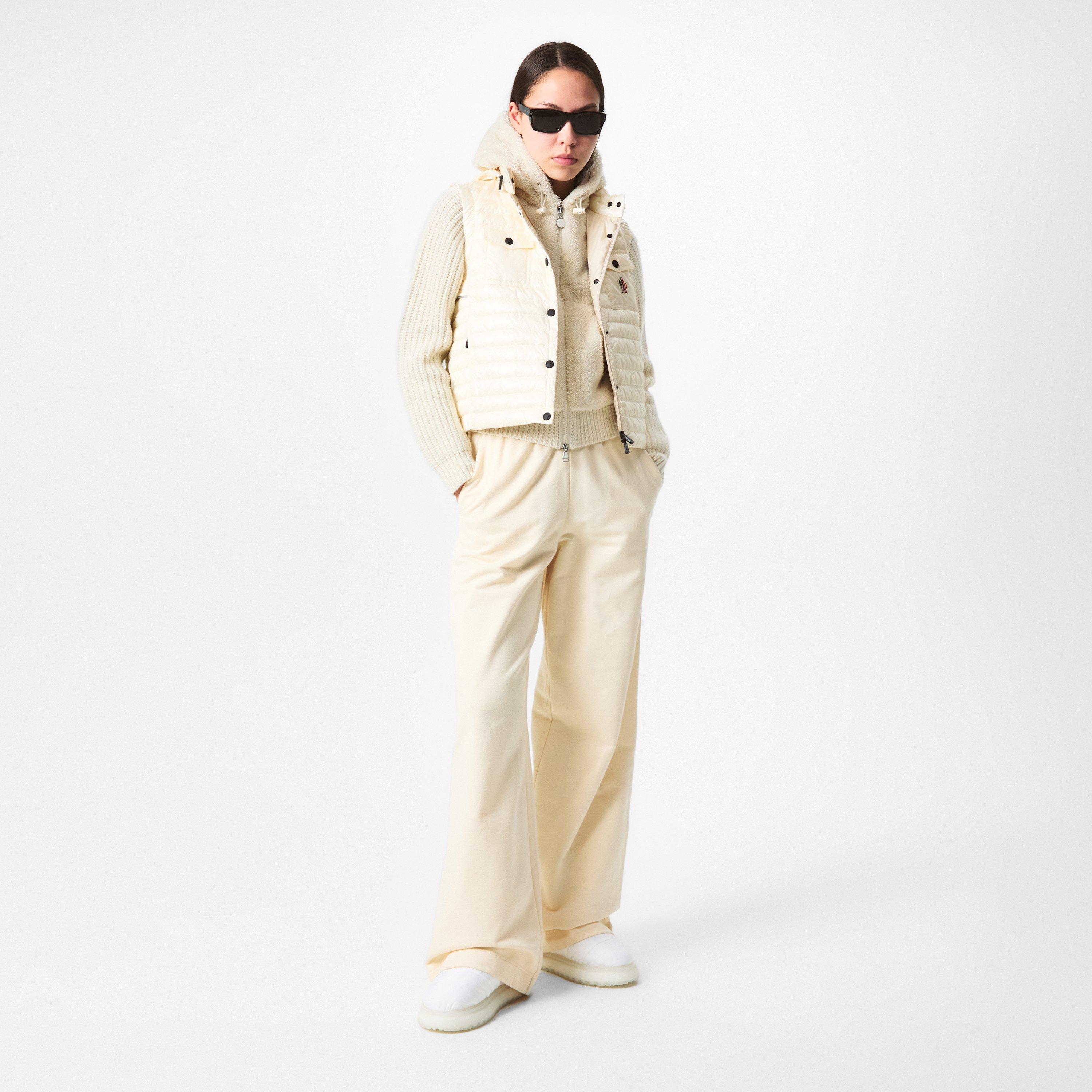 Cream 04A - Moncler Grenoble - Women's Gumiane Quilted Goose Down Sleeveless Full Zip Concealed Hood Gilet - 6