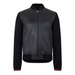 Gucci Leather Knit Jacket