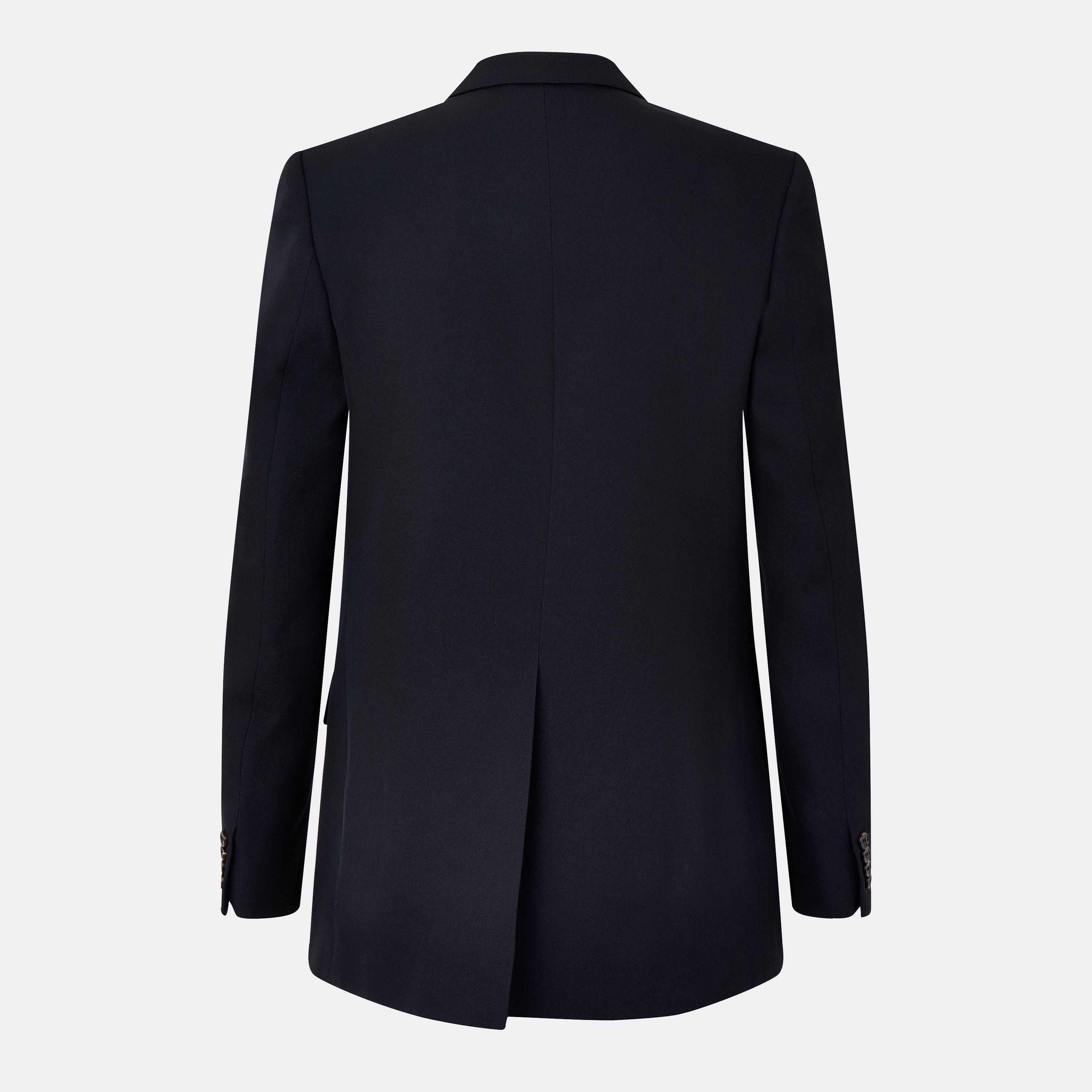 Ink - Gucci - Men's Single Breasted Contrast Long Sleeve Blazer - 2