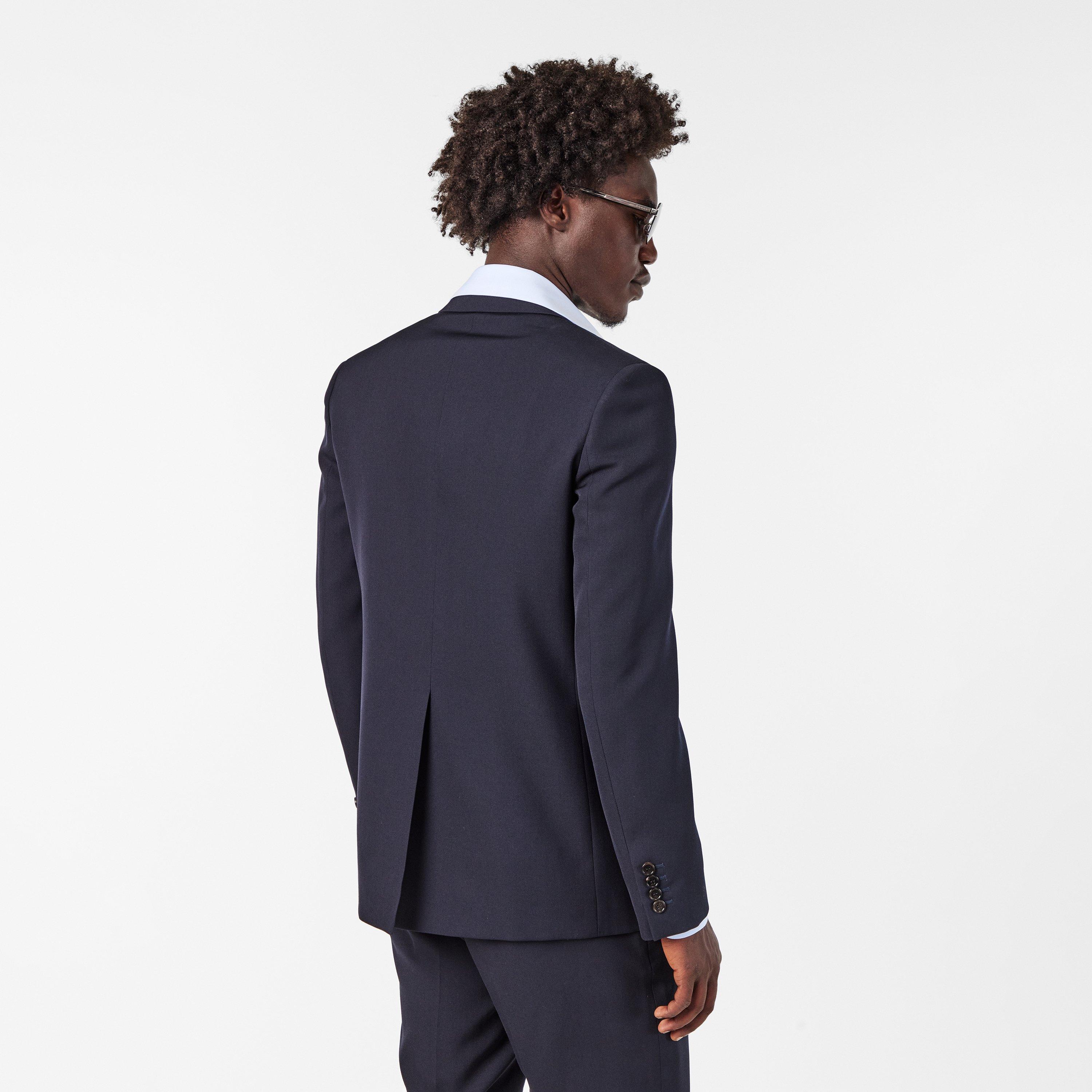 Ink - Gucci - Men's Single Breasted Contrast Long Sleeve Blazer - 4