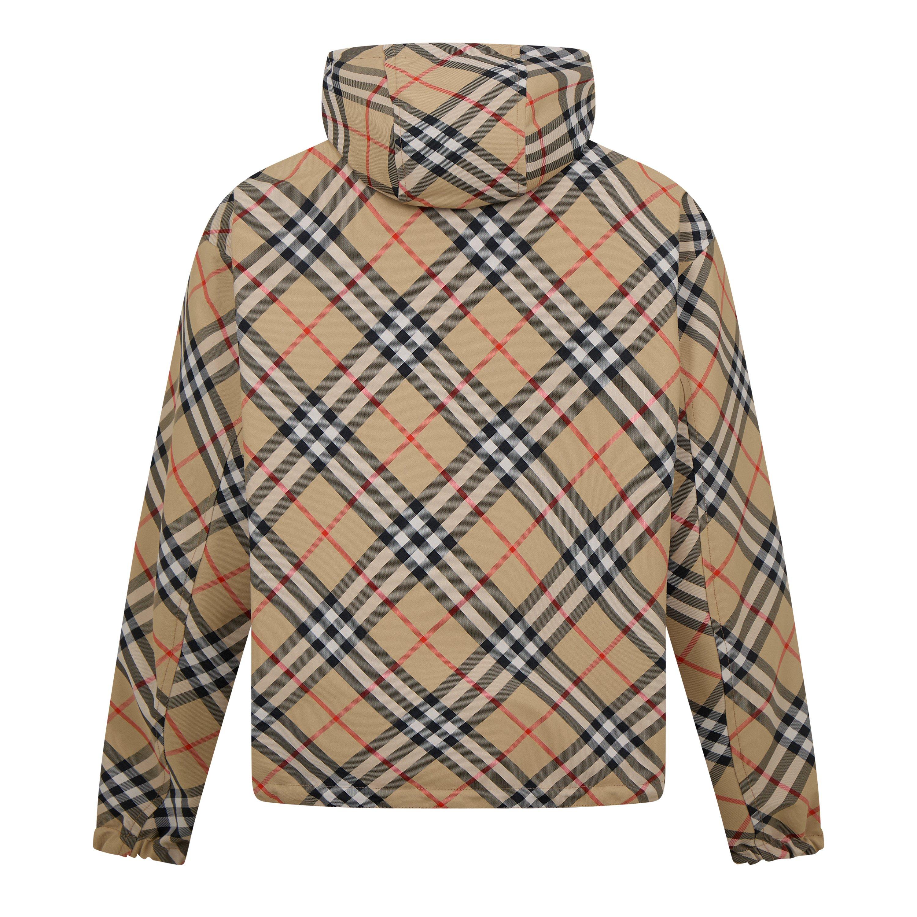 Sand - Burberry - Men's Vintage Check Reversible Long Sleeve Windbreaker - 2