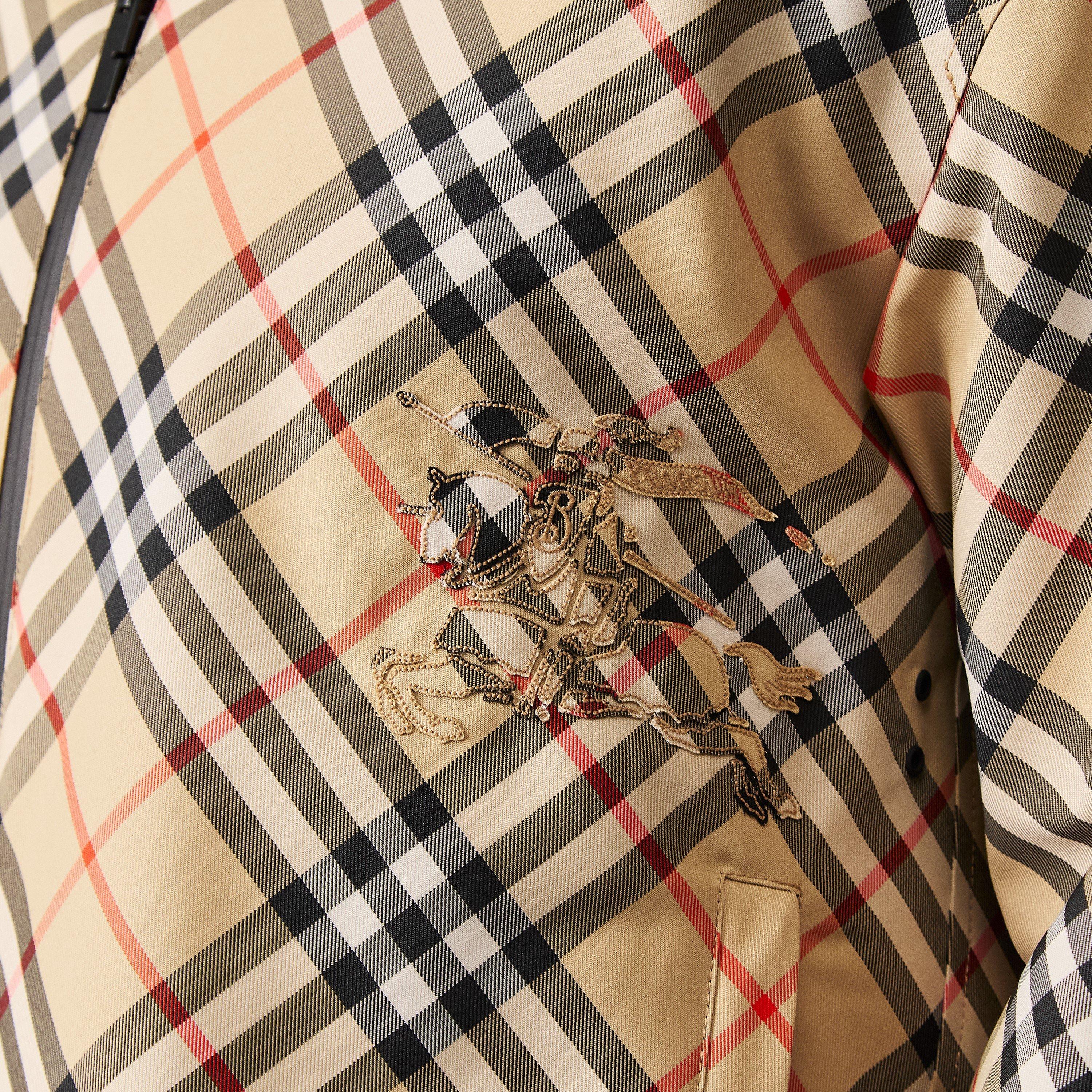 Sand - Burberry - Men's Vintage Check Reversible Long Sleeve Windbreaker - 5