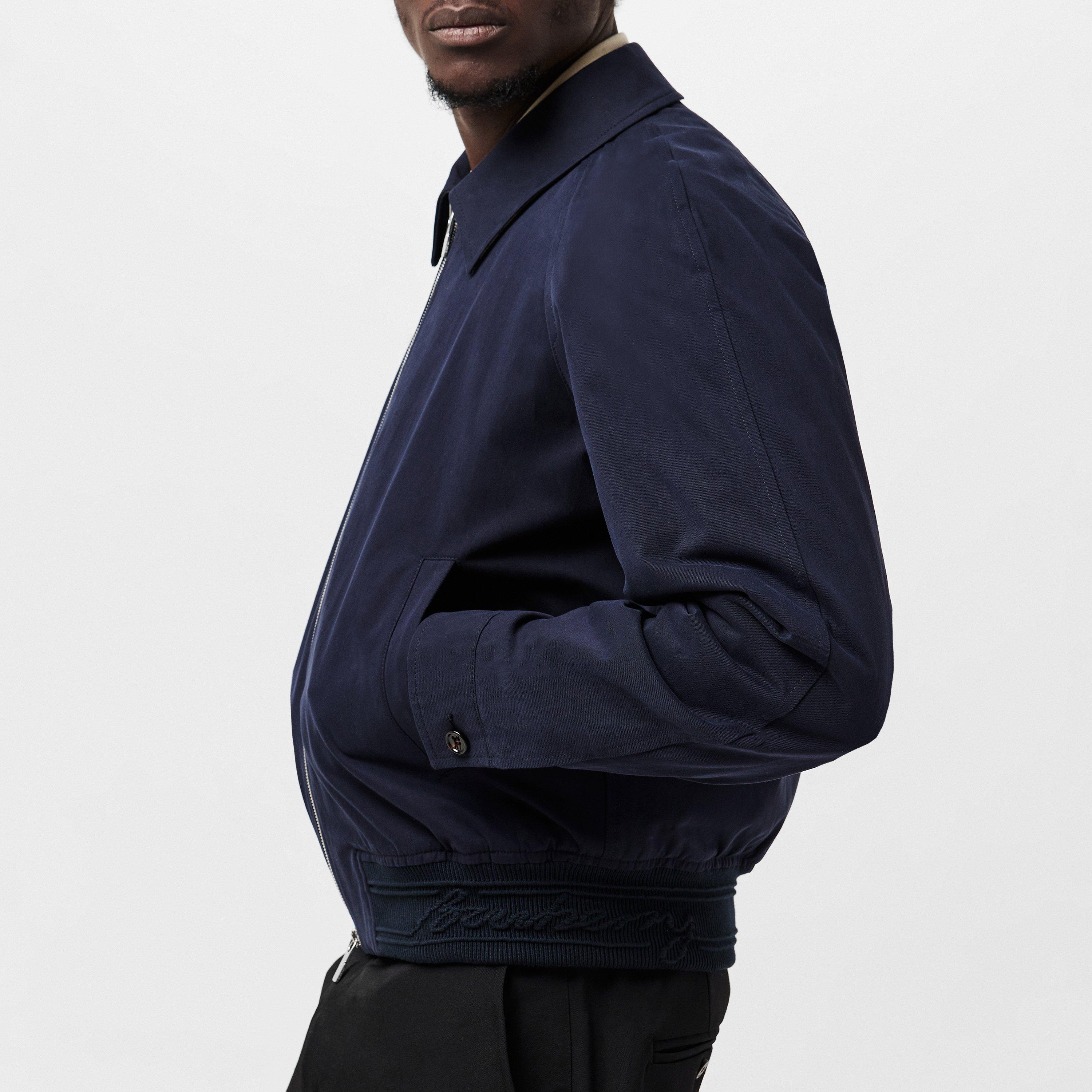 Midnight - Burberry - Men's Harrington Cotton Long Sleeve Coach Jacket - 2