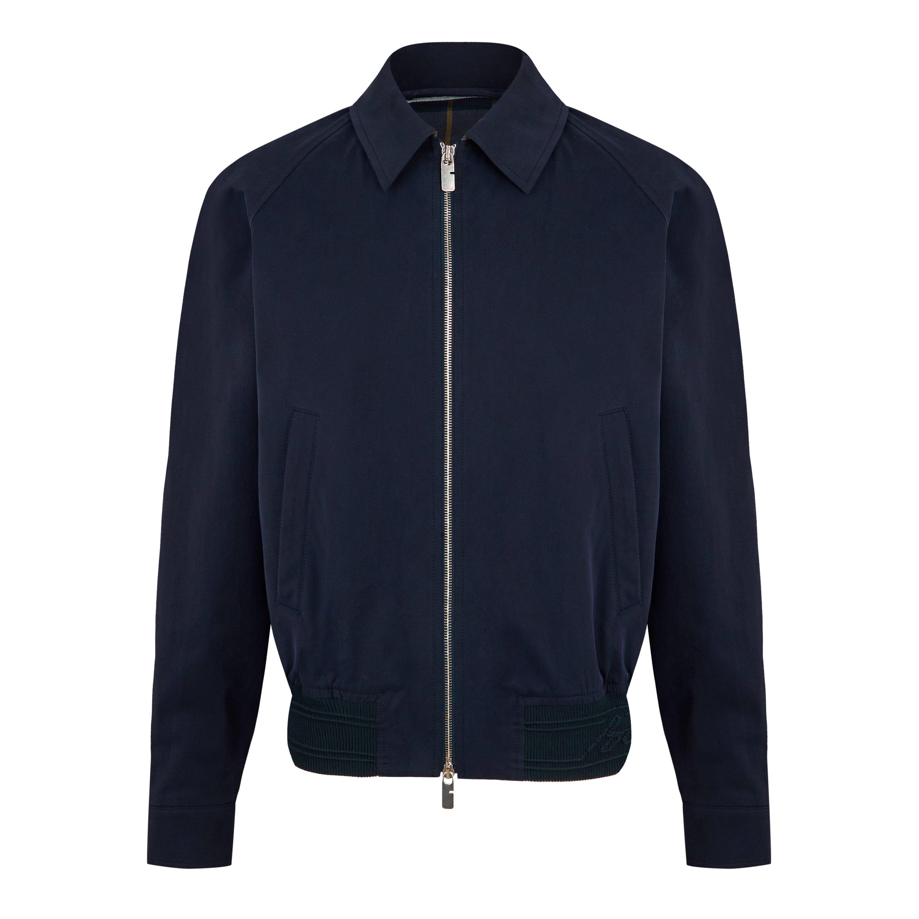 Midnight - Burberry - Men's Harrington Cotton Long Sleeve Coach Jacket - 5