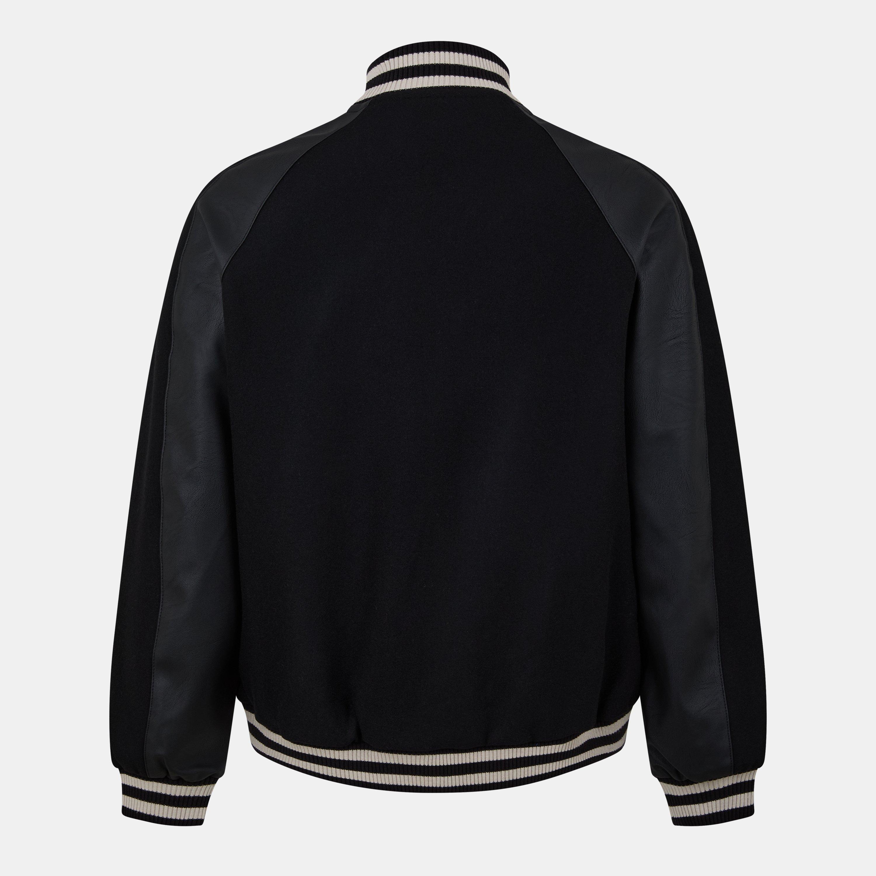 Black - Represent - Men's Rep Raglan Varsity Jacket - 5