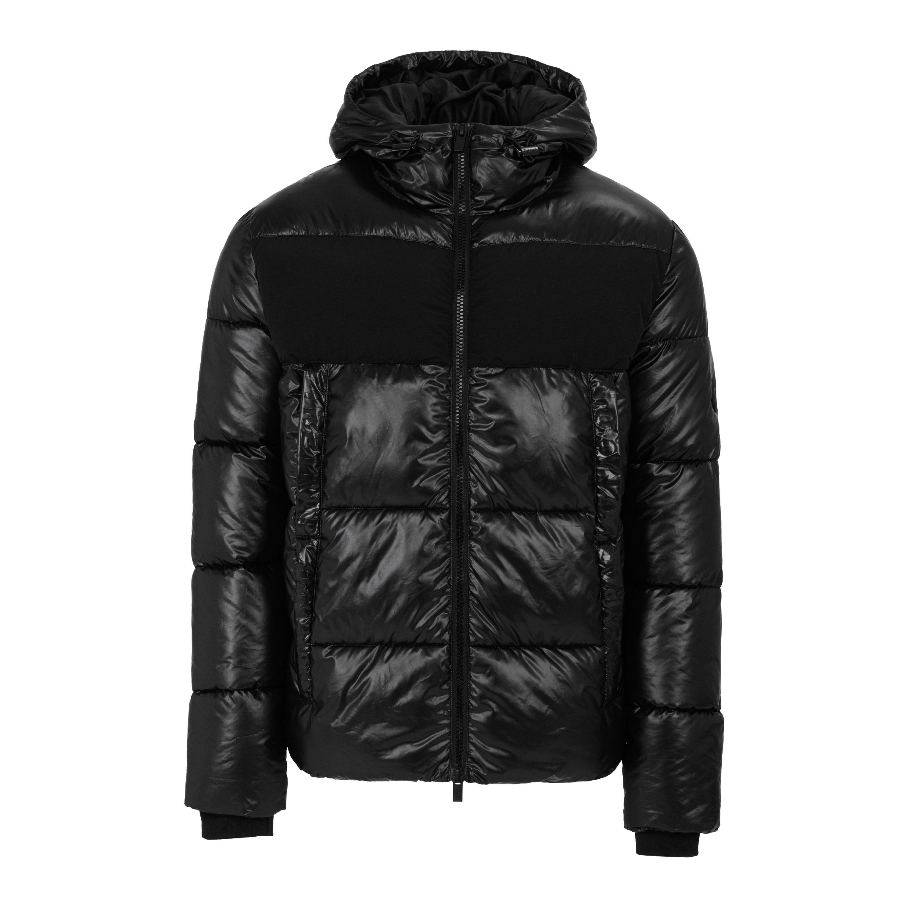 Crna - Firetrap - Bubble Water Resistant Hooded Long Sleeve Short Puffer Jacket - 5