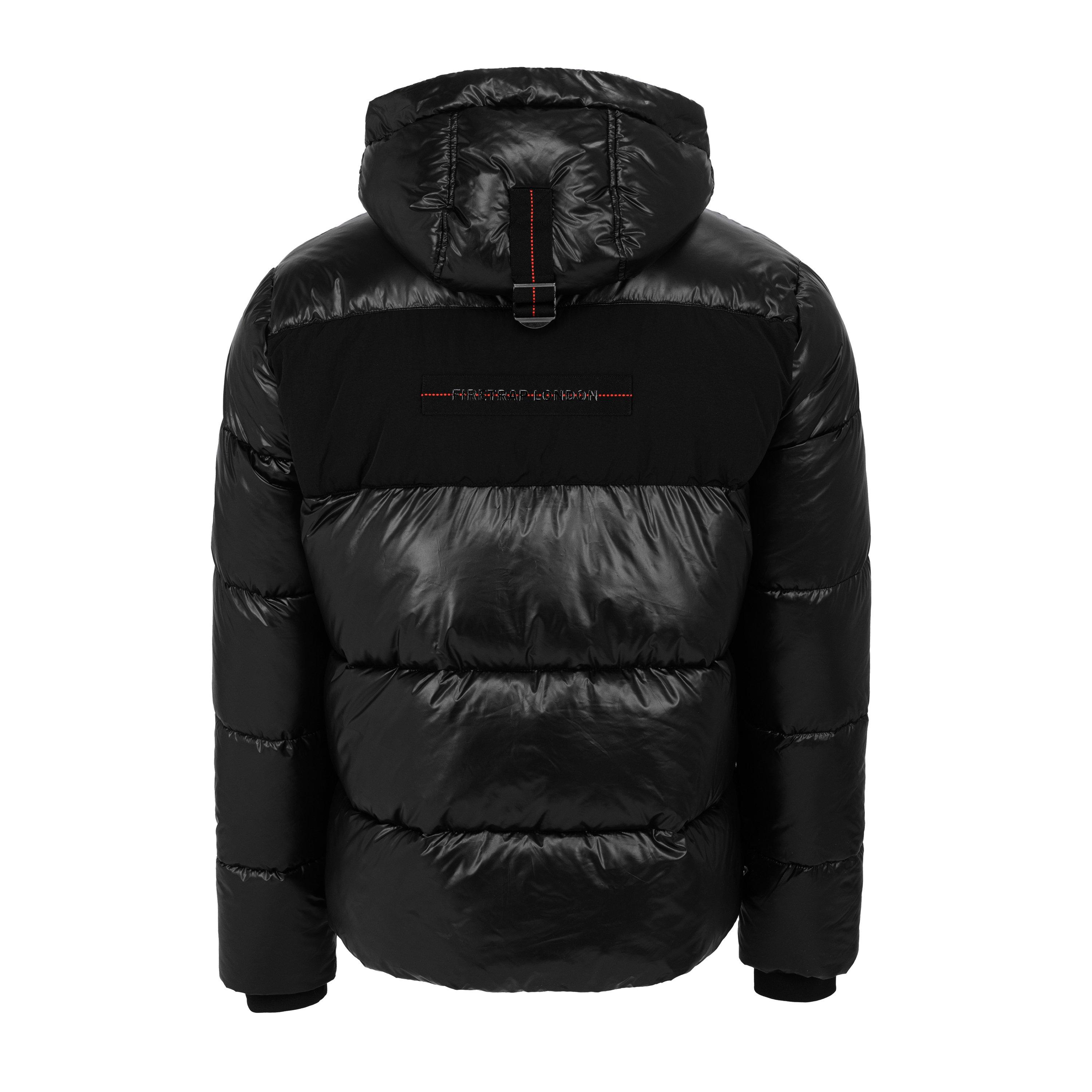 Crna - Firetrap - Bubble Water Resistant Hooded Long Sleeve Short Puffer Jacket - 6