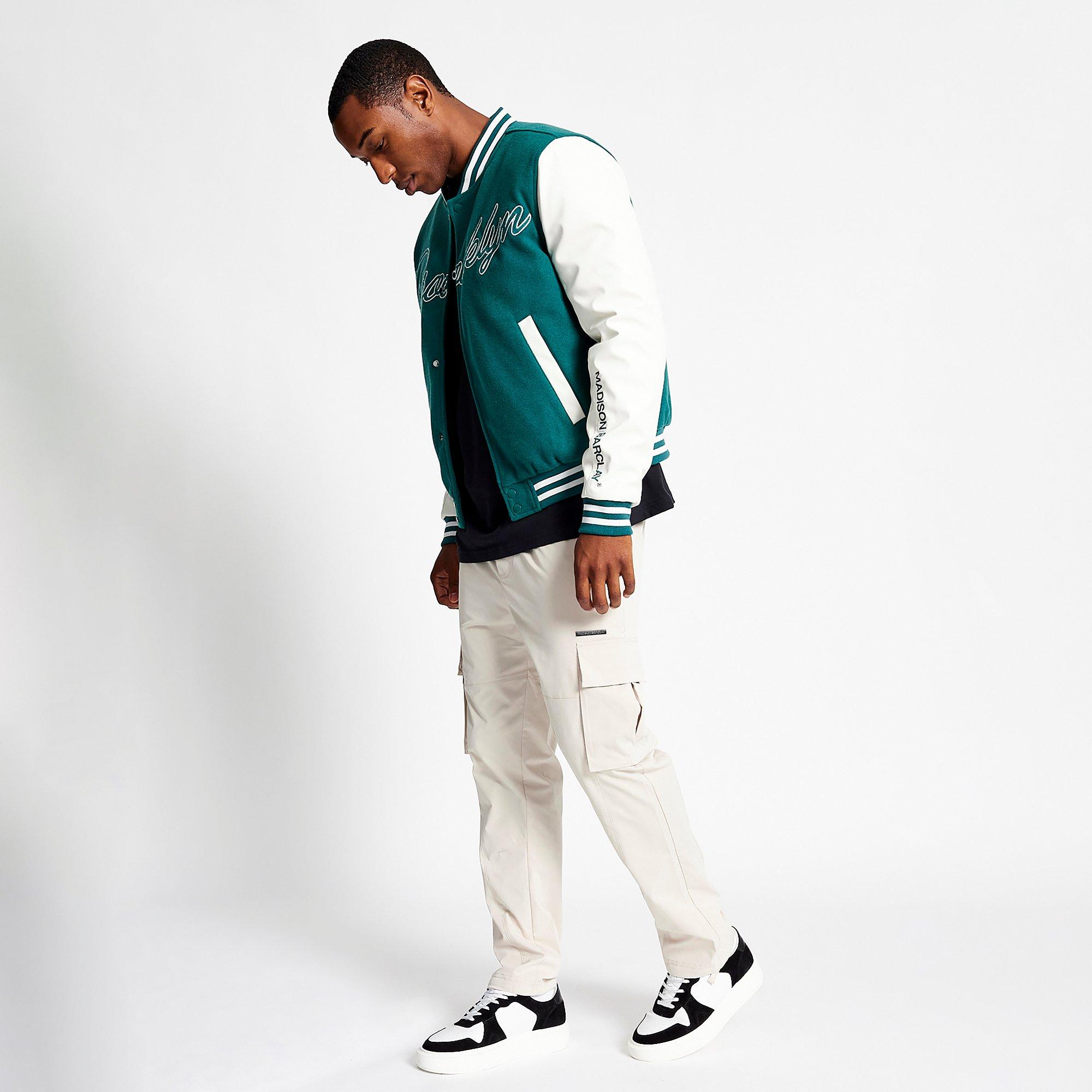 Foresta - Madison Barclay - Hudson Baseball Wool Forest Green Long Sleeve Varsity Jacket - 2