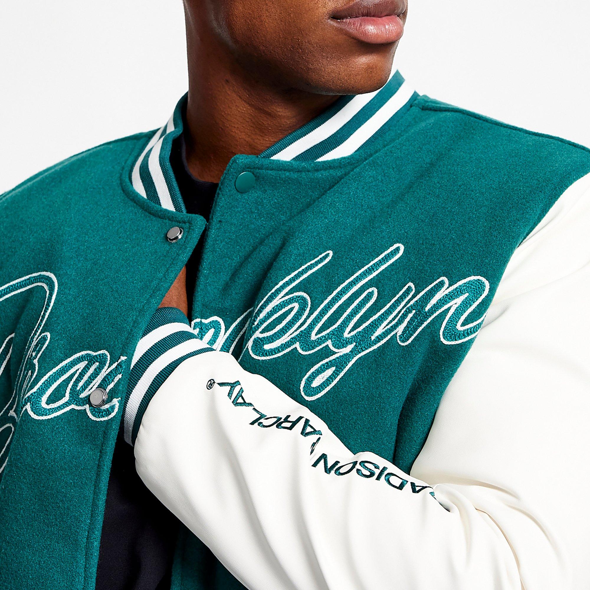 Foresta - Madison Barclay - Hudson Baseball Wool Forest Green Long Sleeve Varsity Jacket - 3