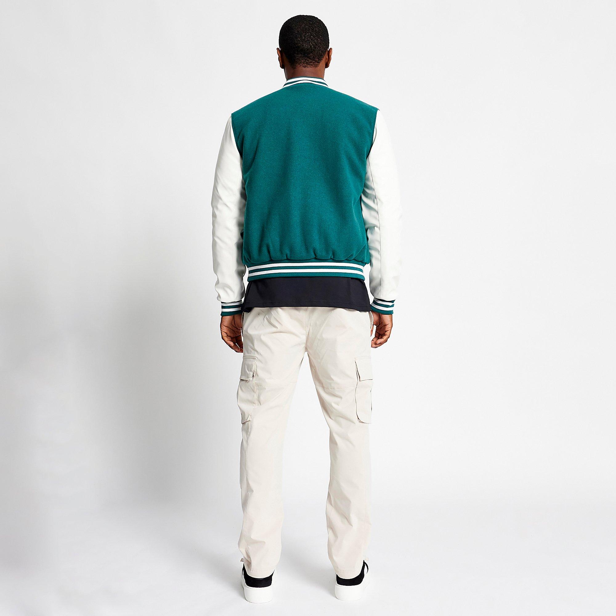 Foresta - Madison Barclay - Hudson Baseball Wool Forest Green Long Sleeve Varsity Jacket - 4